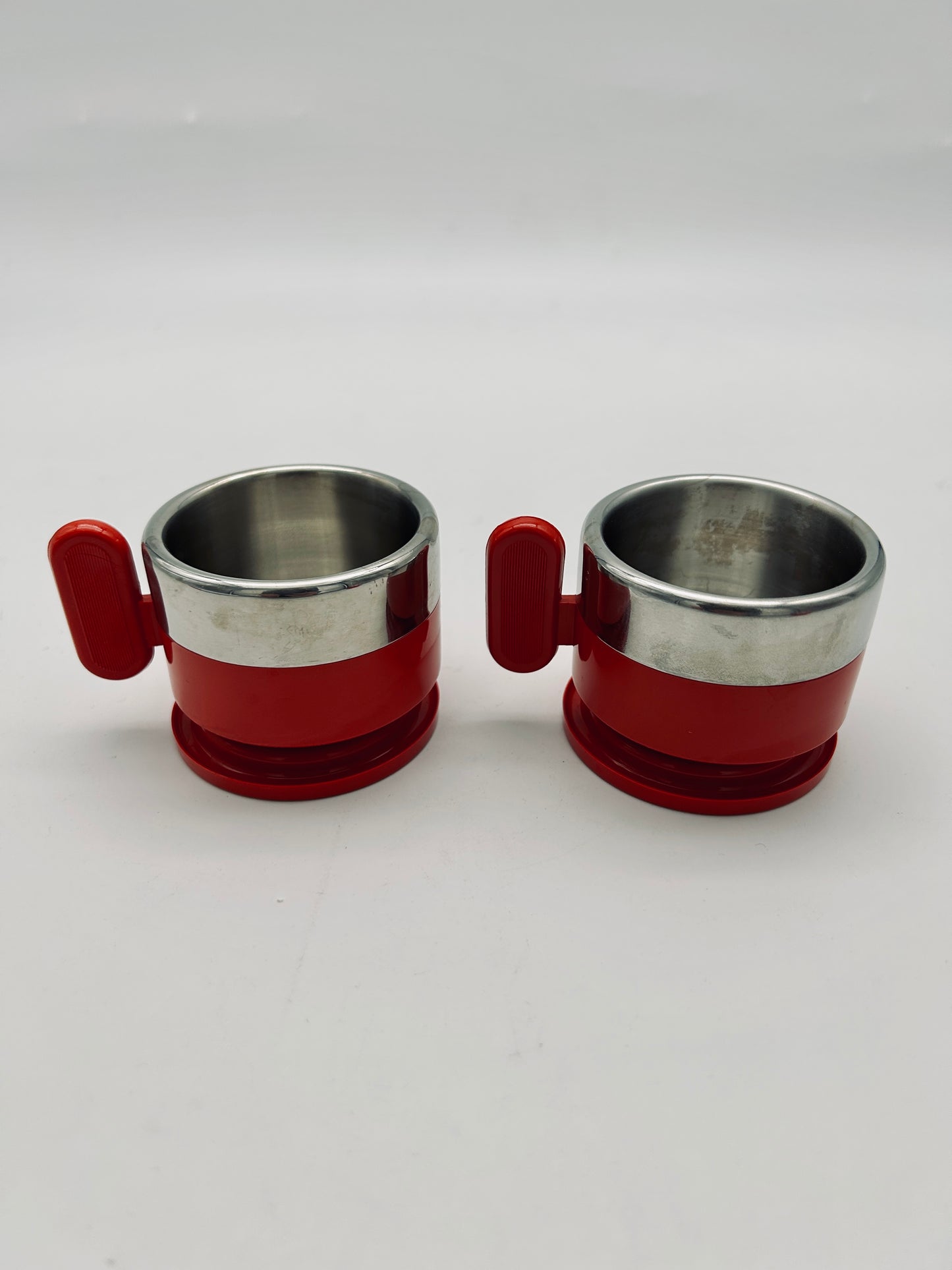 Set à café rouge et plateau, Morinox, Italie, 70s