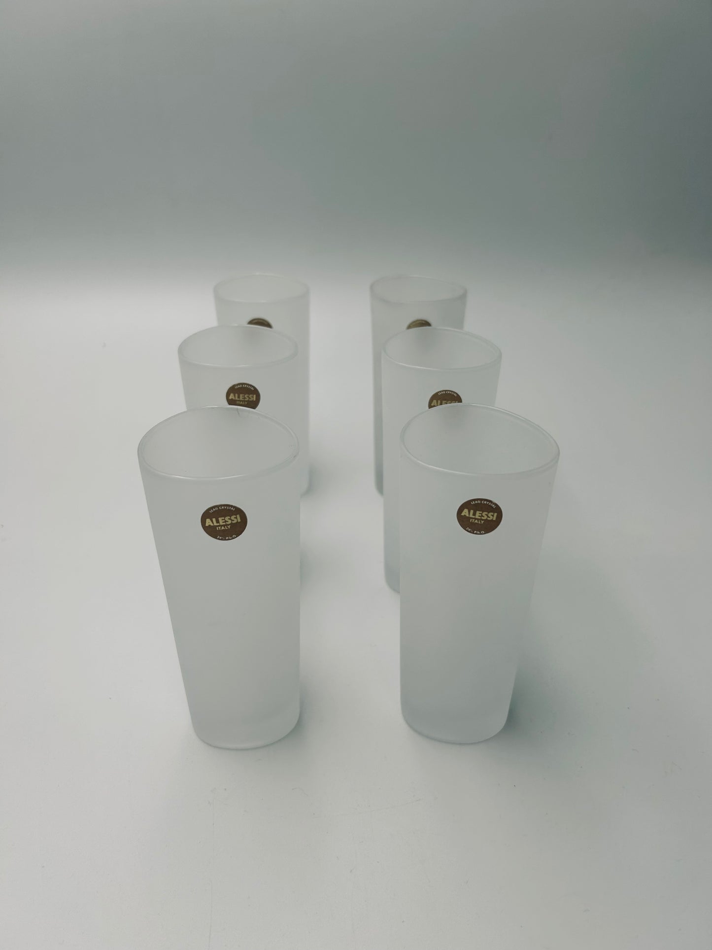 Verres à eau en verre dépoli, Colombina, Fuksas et Mandrelli, Alessi, 2000s