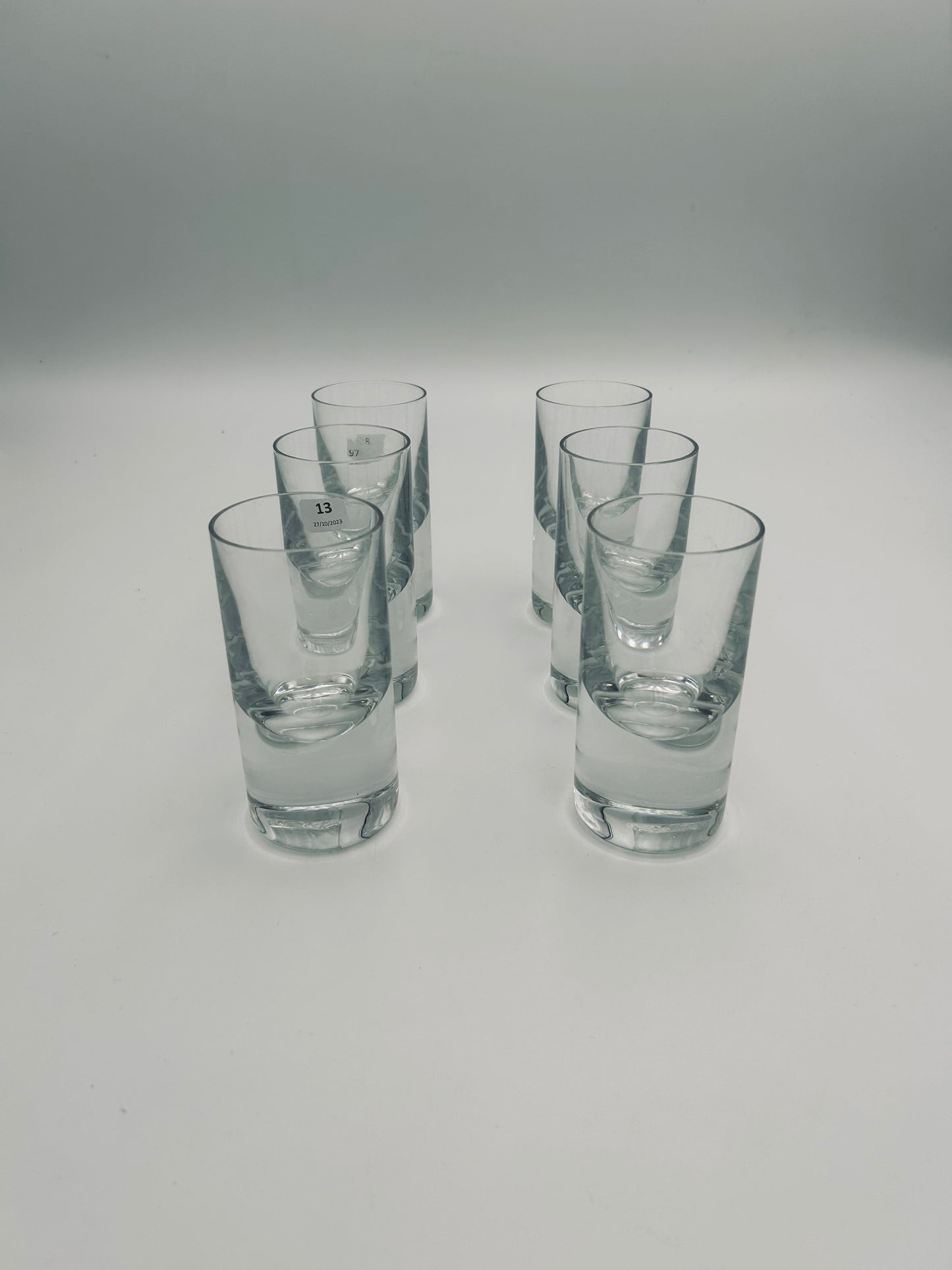 Verres à vodka en cristal, modèle Tir Bar, Baccarat, 70s