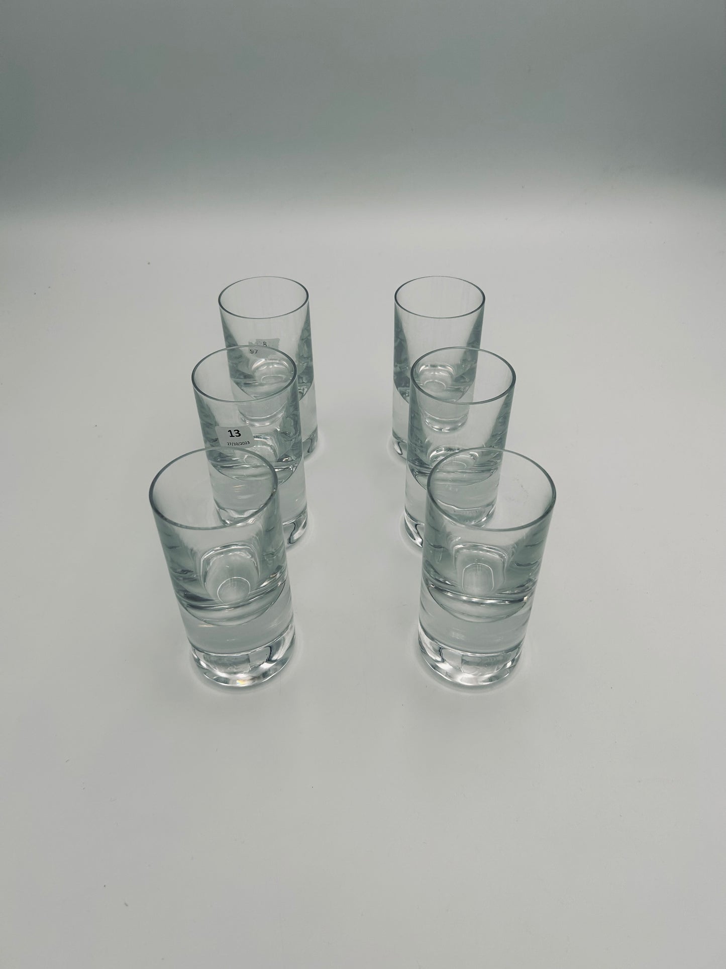 Verres à vodka en cristal, modèle Tir Bar, Baccarat, 70s