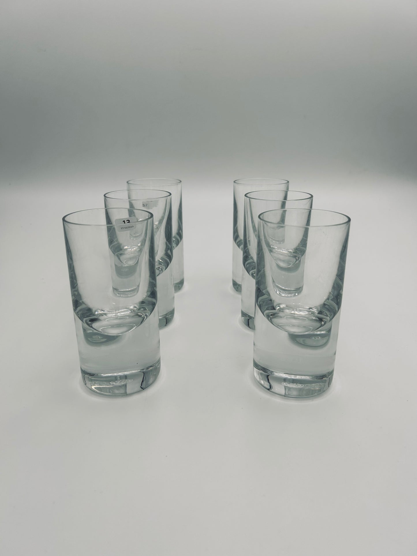 Verres à vodka en cristal, modèle Tir Bar, Baccarat, 70s