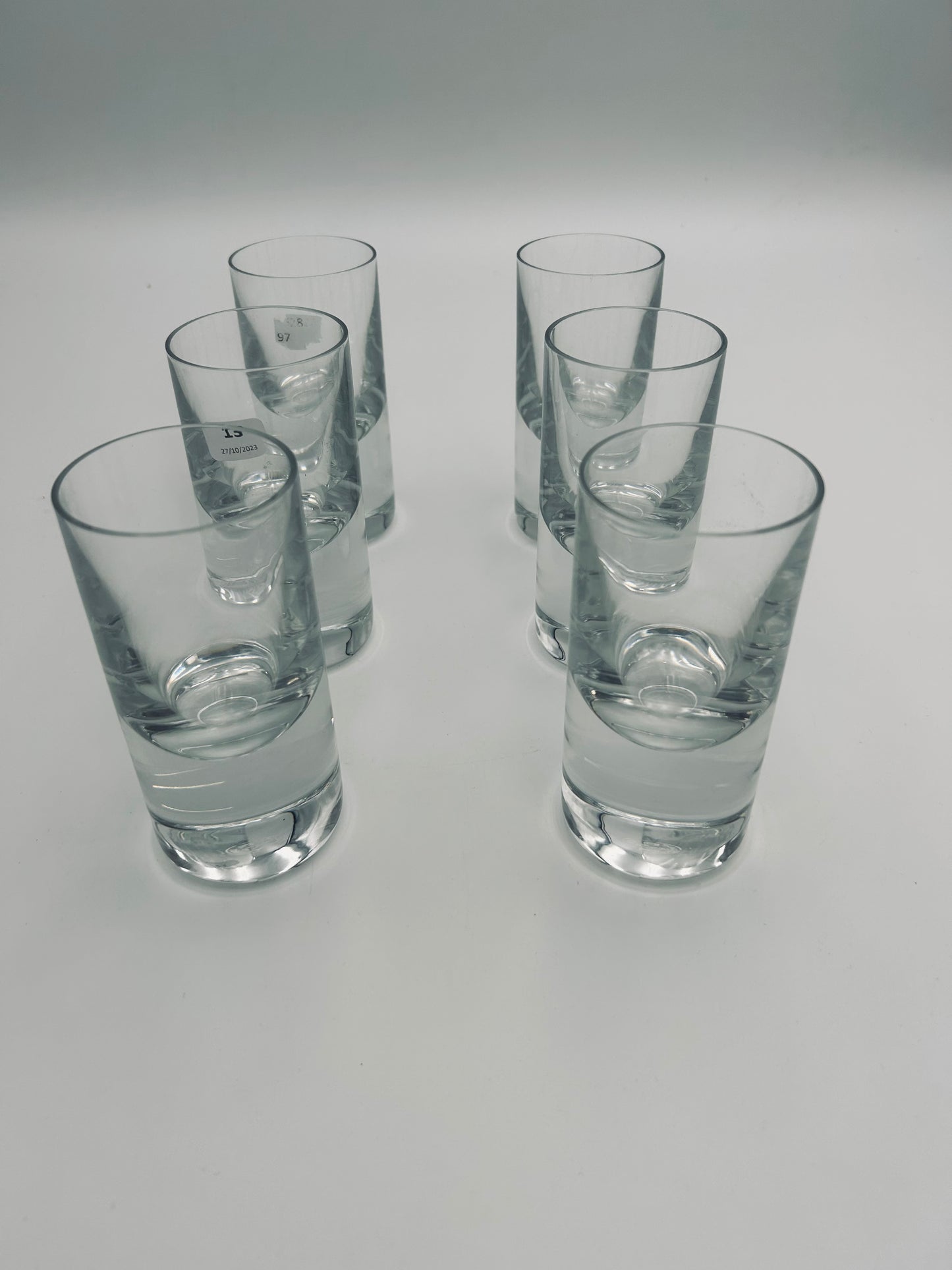 Verres à vodka en cristal, modèle Tir Bar, Baccarat, 70s