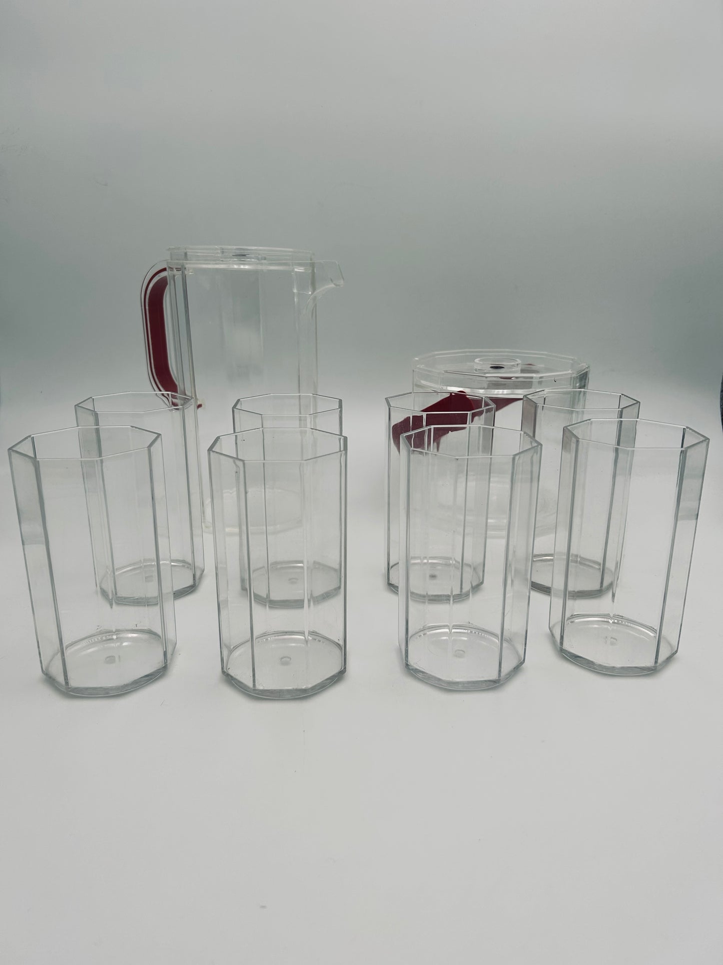 Verres à eau en plexiglass, Guzzini, 70s