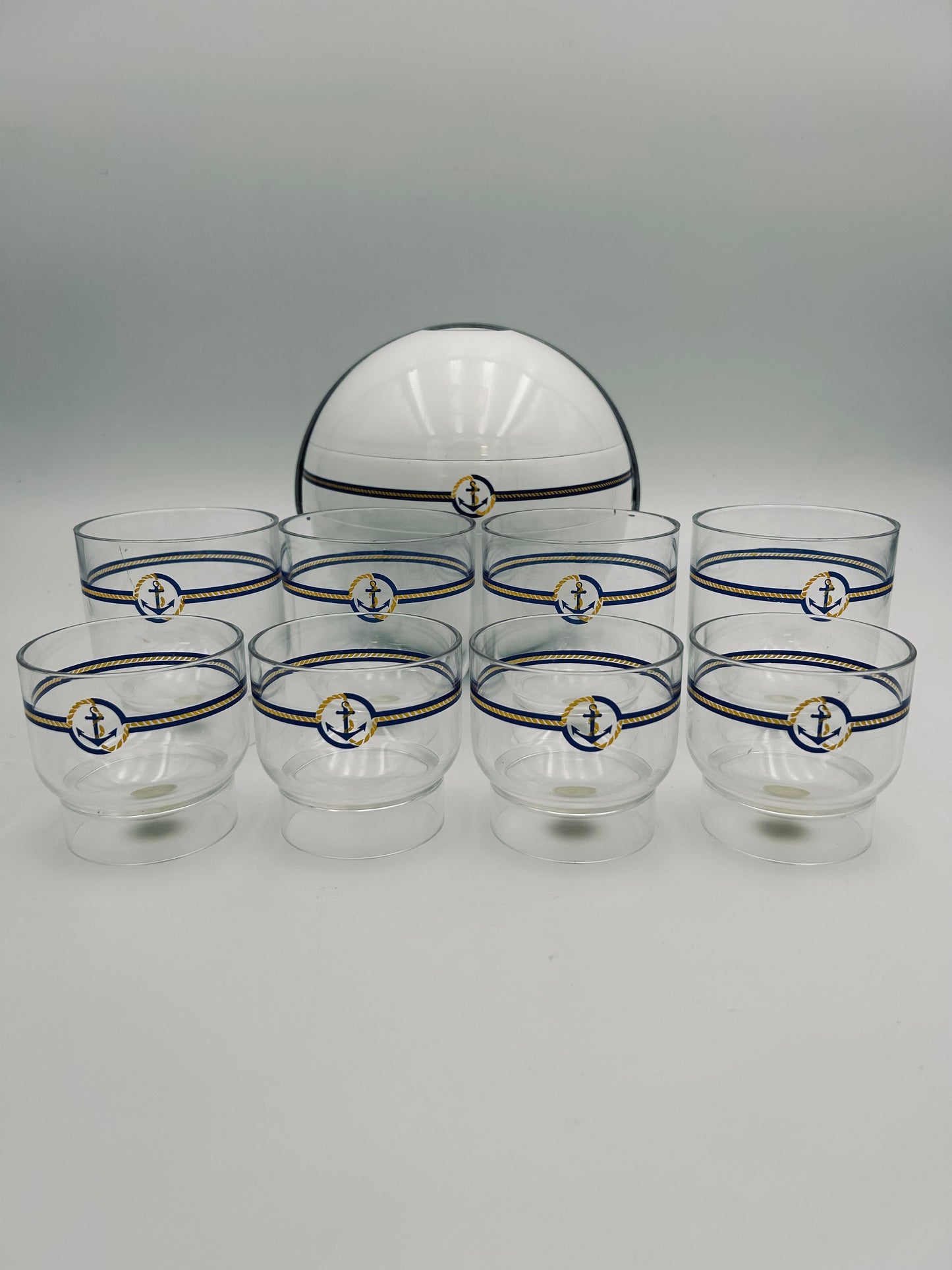 Verres à eau, ligne Pomona, Ambrogio Pozzi, Guzzini, 70s