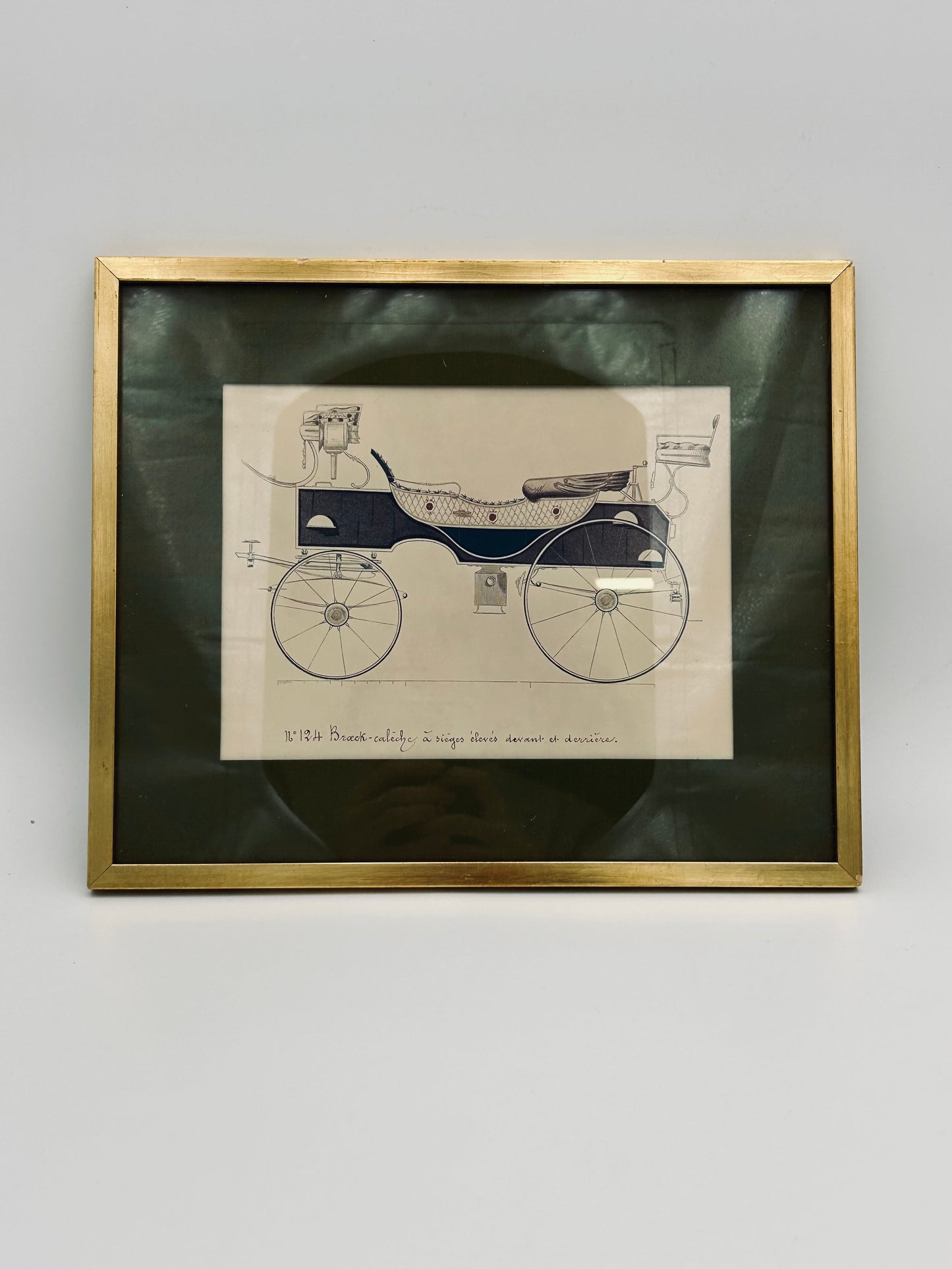 Gravure calèche encadrée, Hermès