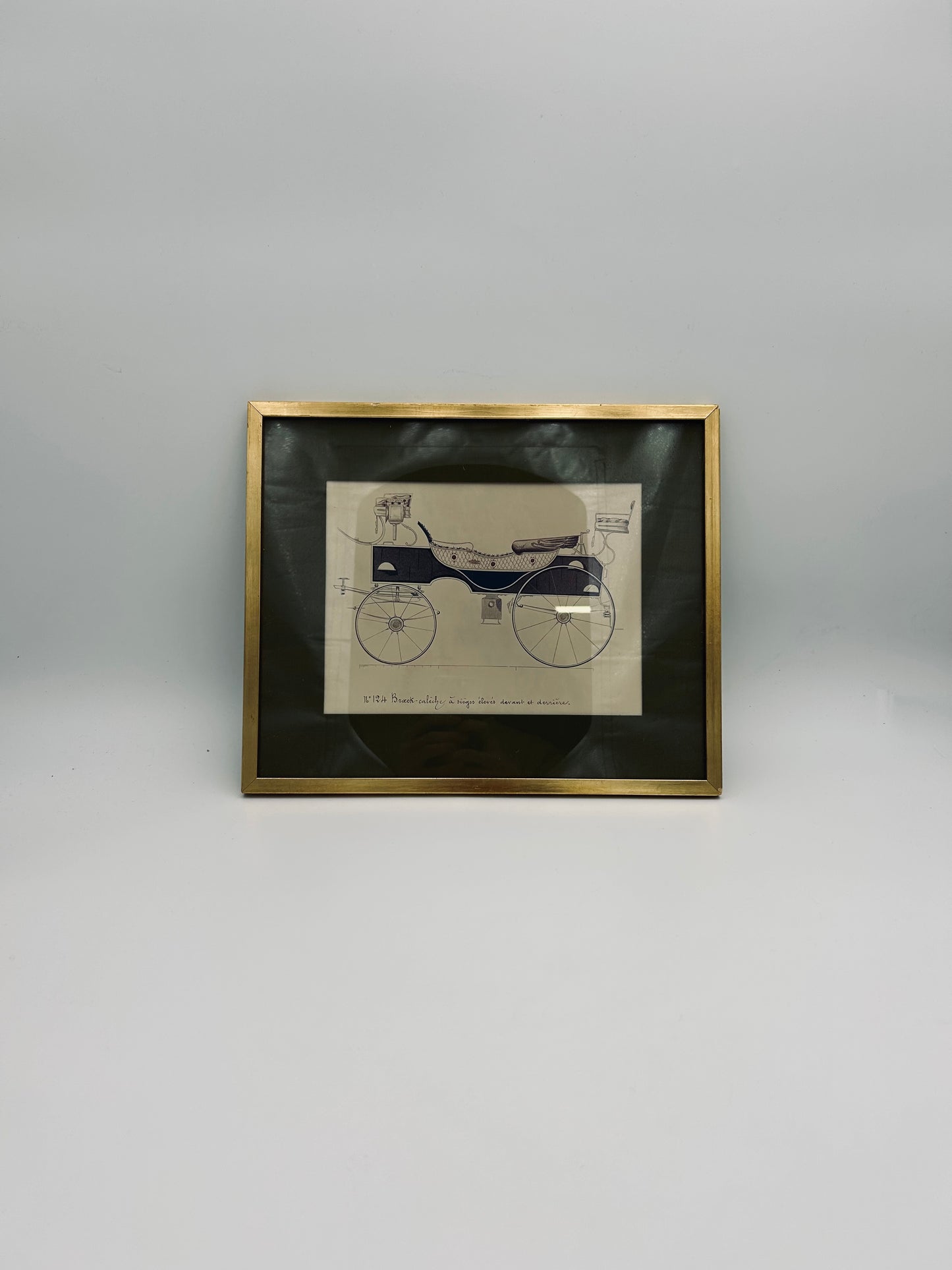 Gravure calèche encadrée, Hermès