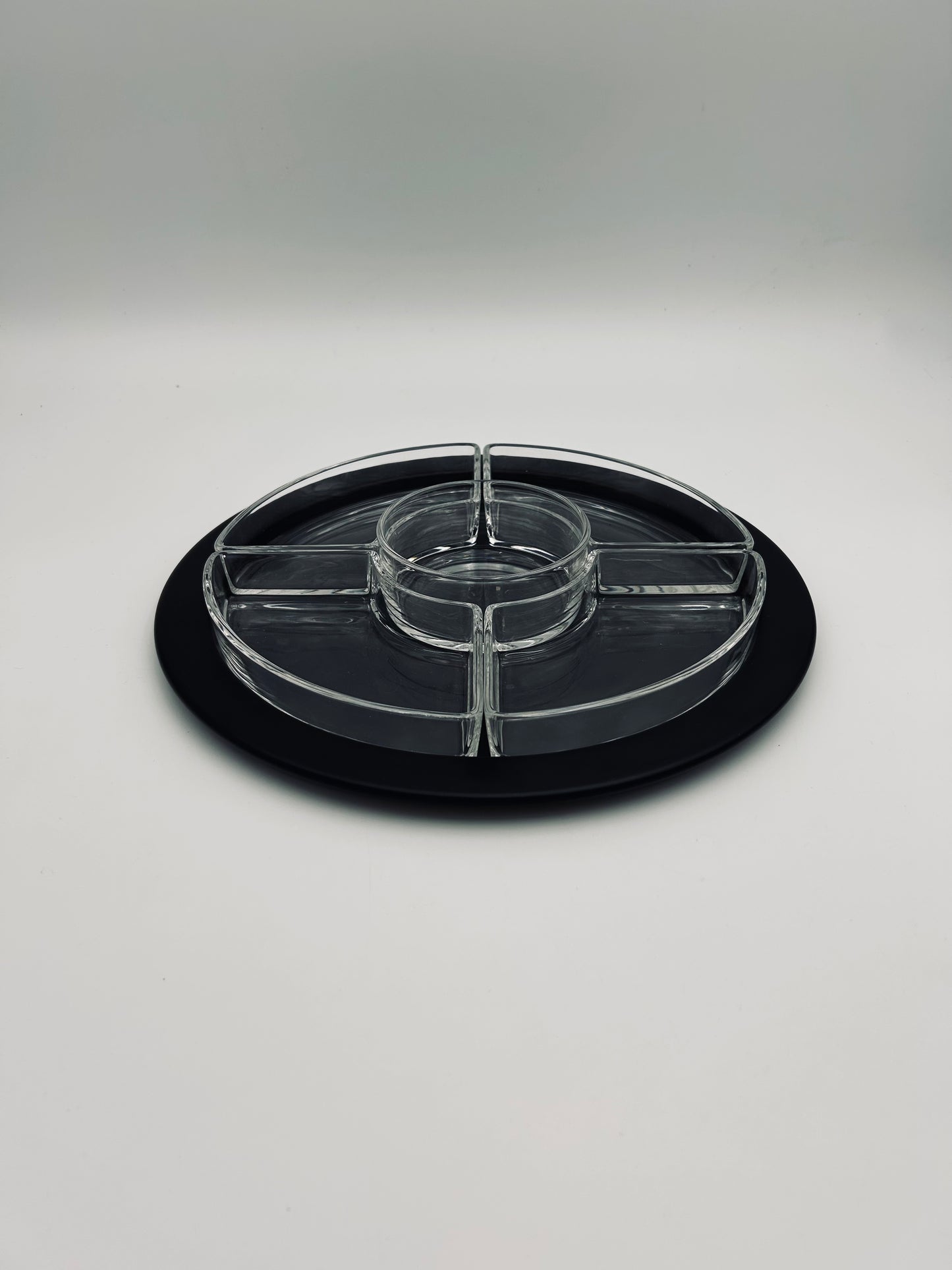 Plateau à antipasti "B51", résine noire, Alessi, Ettore Sottsass 90s