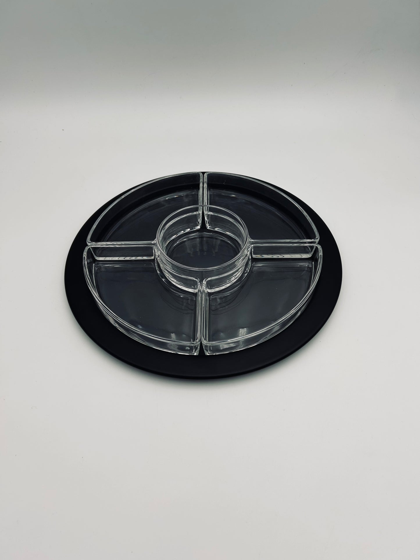 Plateau à antipasti "B51", résine noire, Alessi, Ettore Sottsass 90s