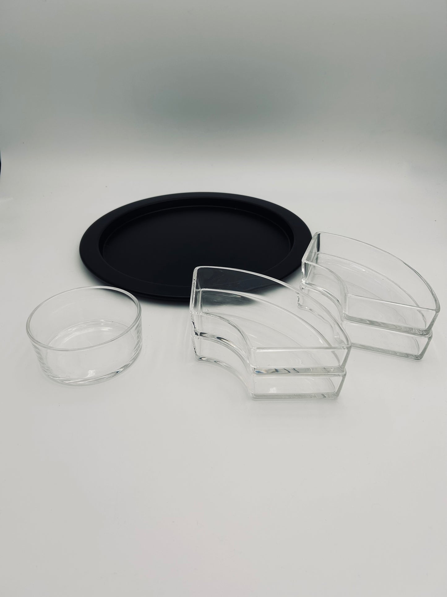 Plateau à antipasti "B51", résine noire, Alessi, Ettore Sottsass 90s
