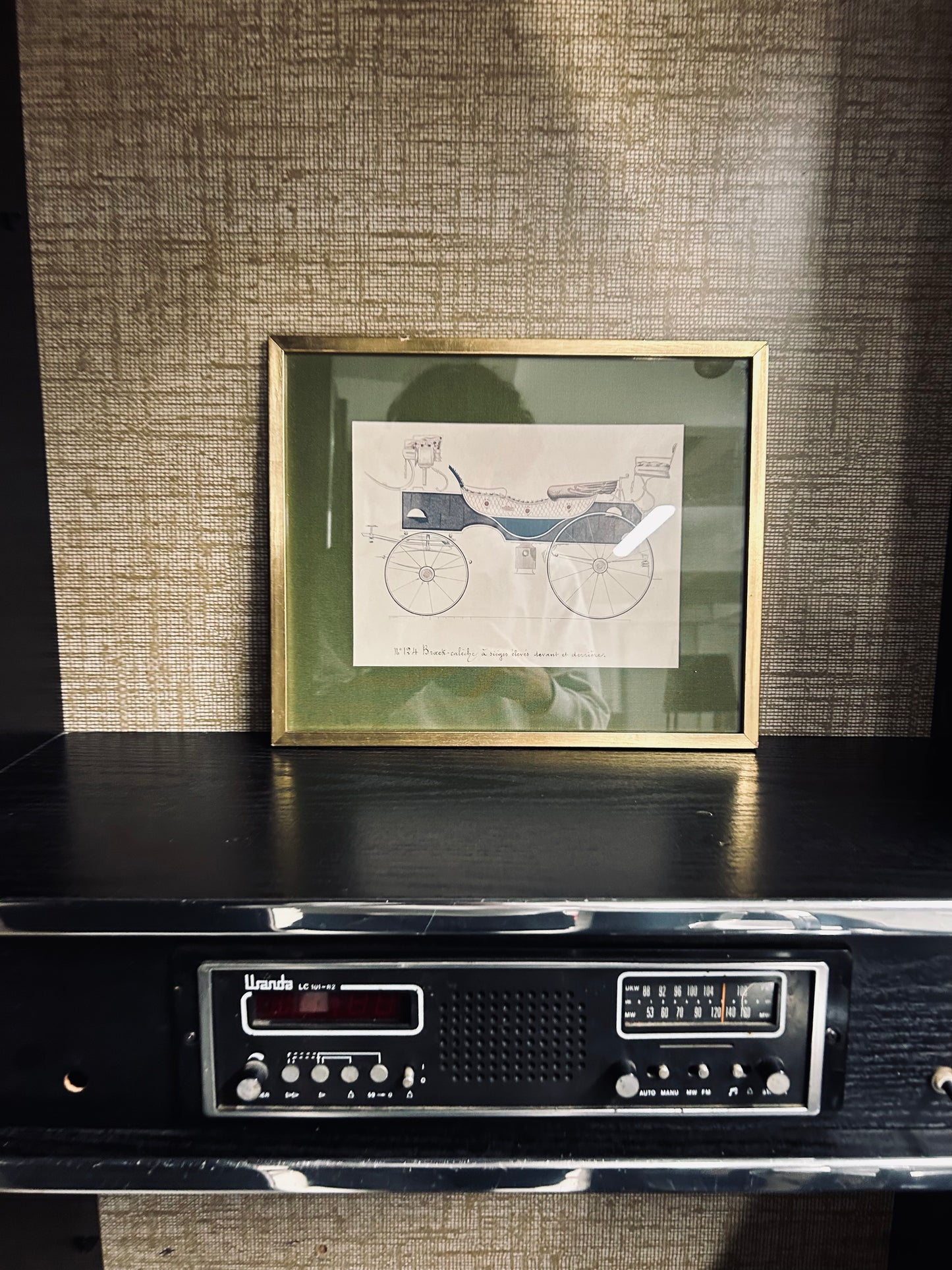 Gravure calèche encadrée, Hermès