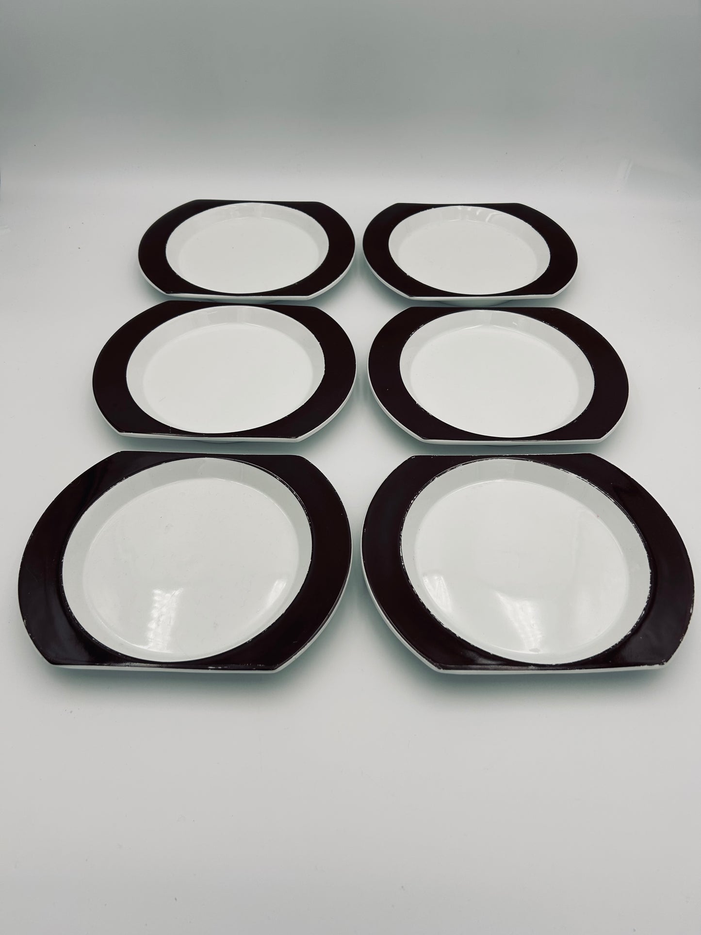 Assiettes "Linéa 72", Joe Colombo et Ambrogio Pozzi pour Air Italia, Richard Ginori, 70s