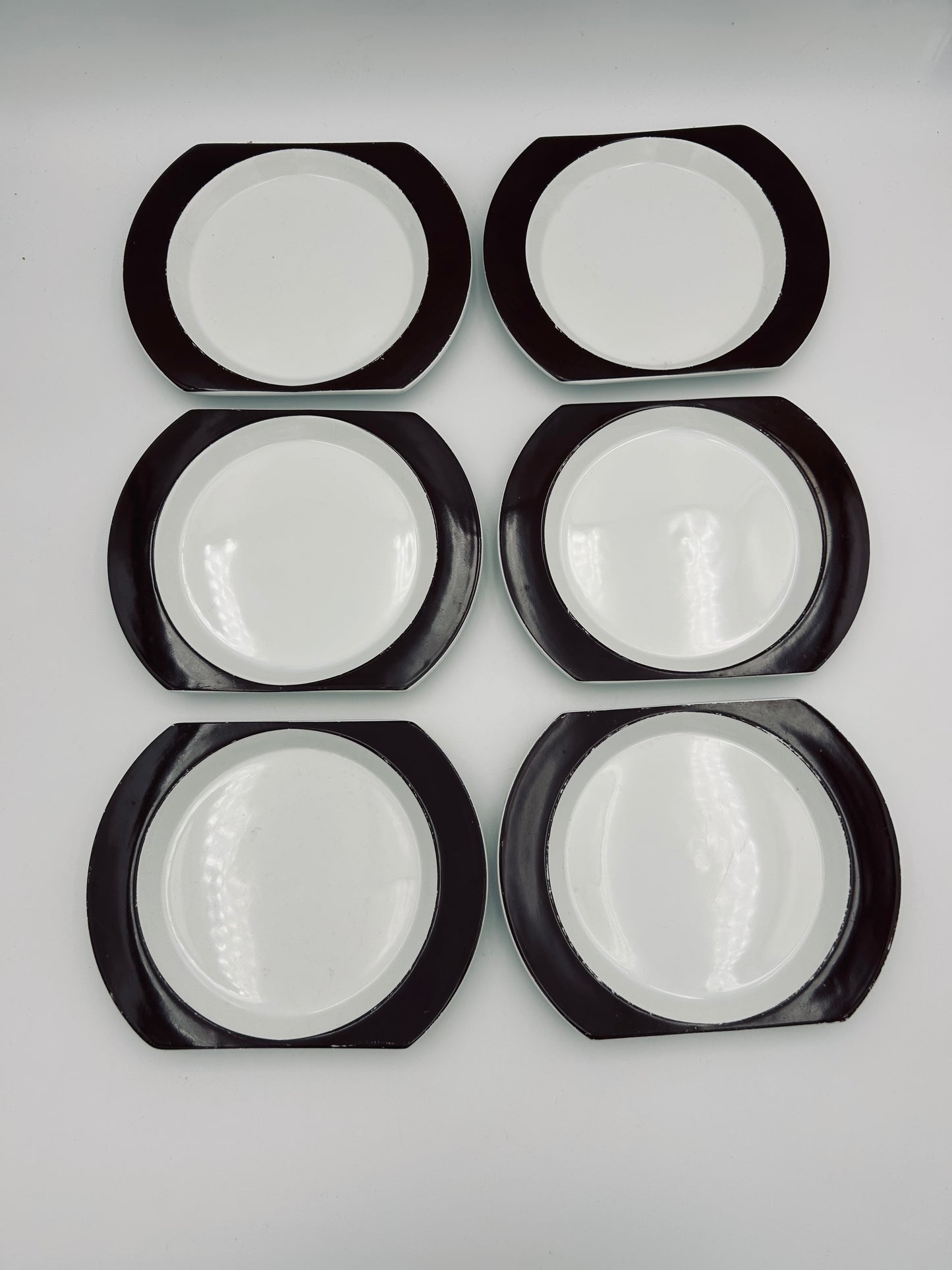 Assiettes "Linéa 72", Joe Colombo et Ambrogio Pozzi pour Air Italia, Richard Ginori, 70s