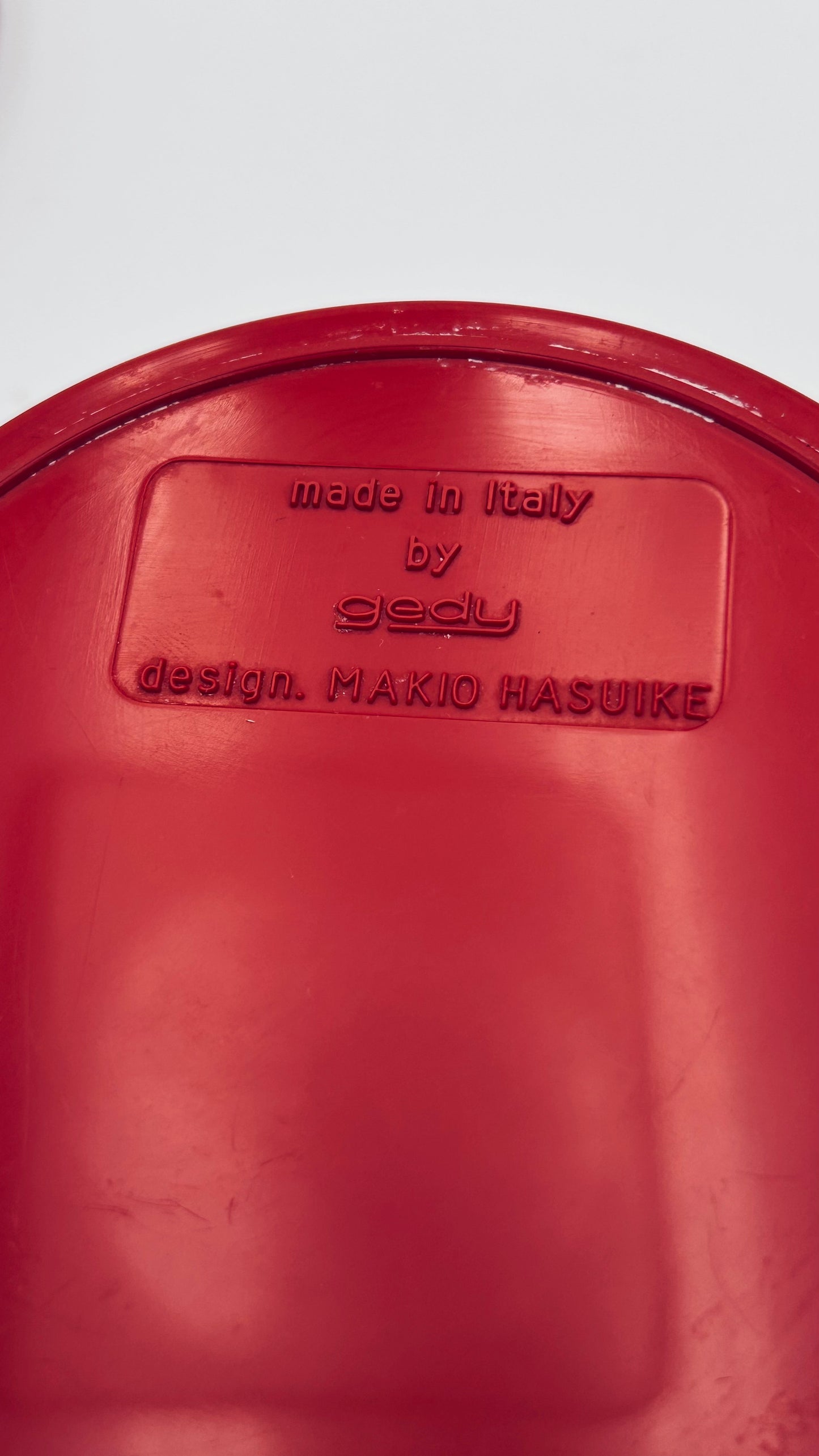 Red cotton box, Makio Hasuike, Gedy, Italy, 1970s