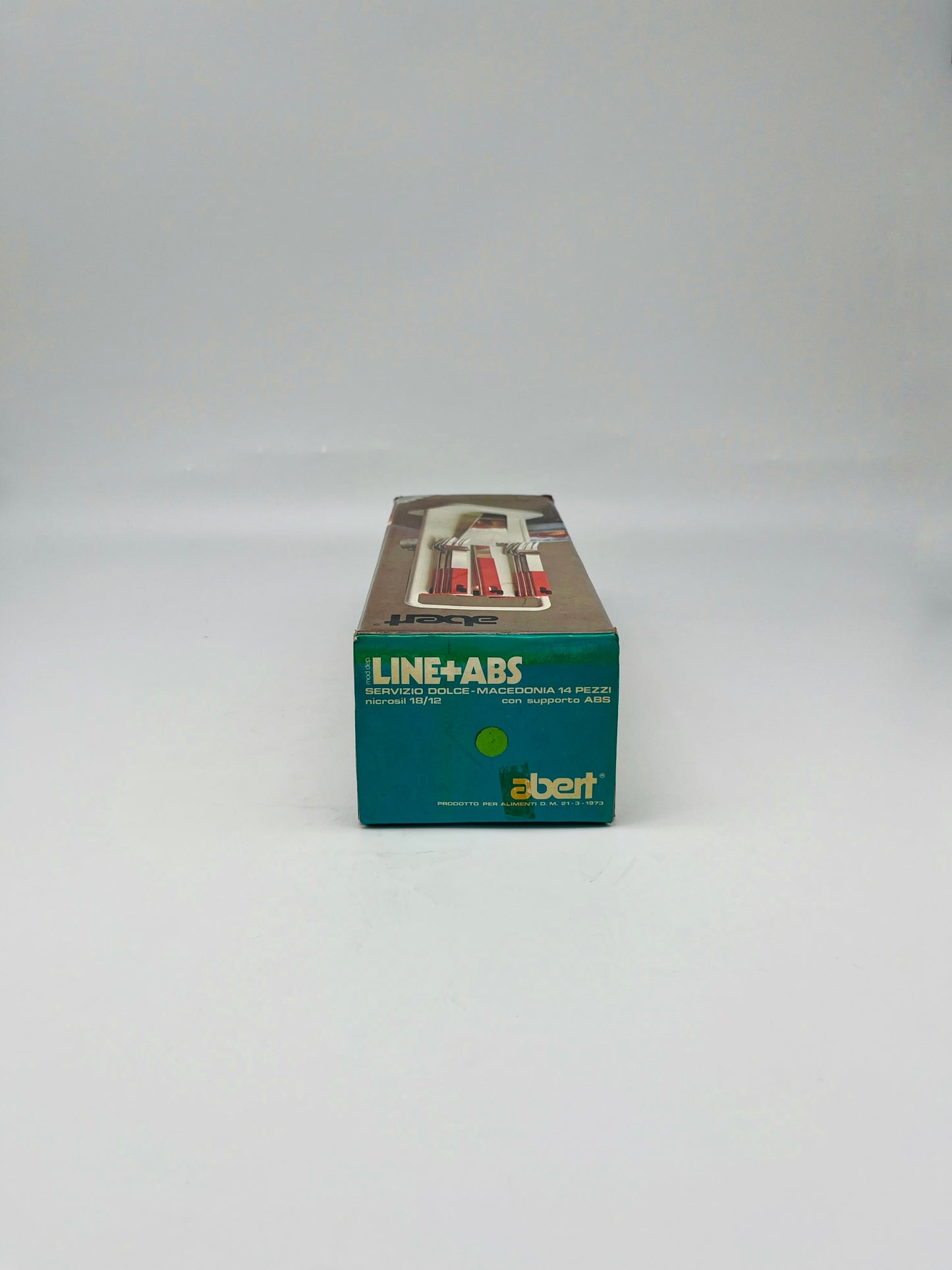 Set de couverts à dessert suspendus vert, Abert, Italie, 70s