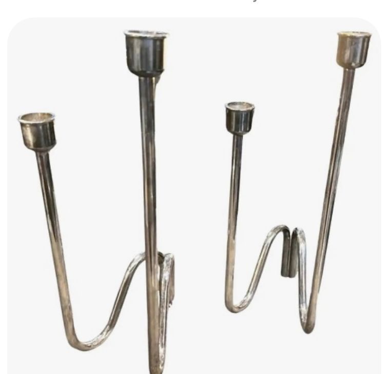 Chandelier Flame, double bougie, Lino Sabattini, 70s