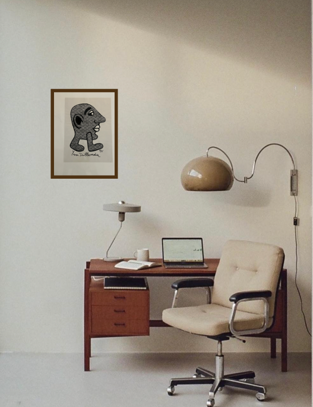 Lithographie calque Yvon Taillandier, Capitipéde, 70s