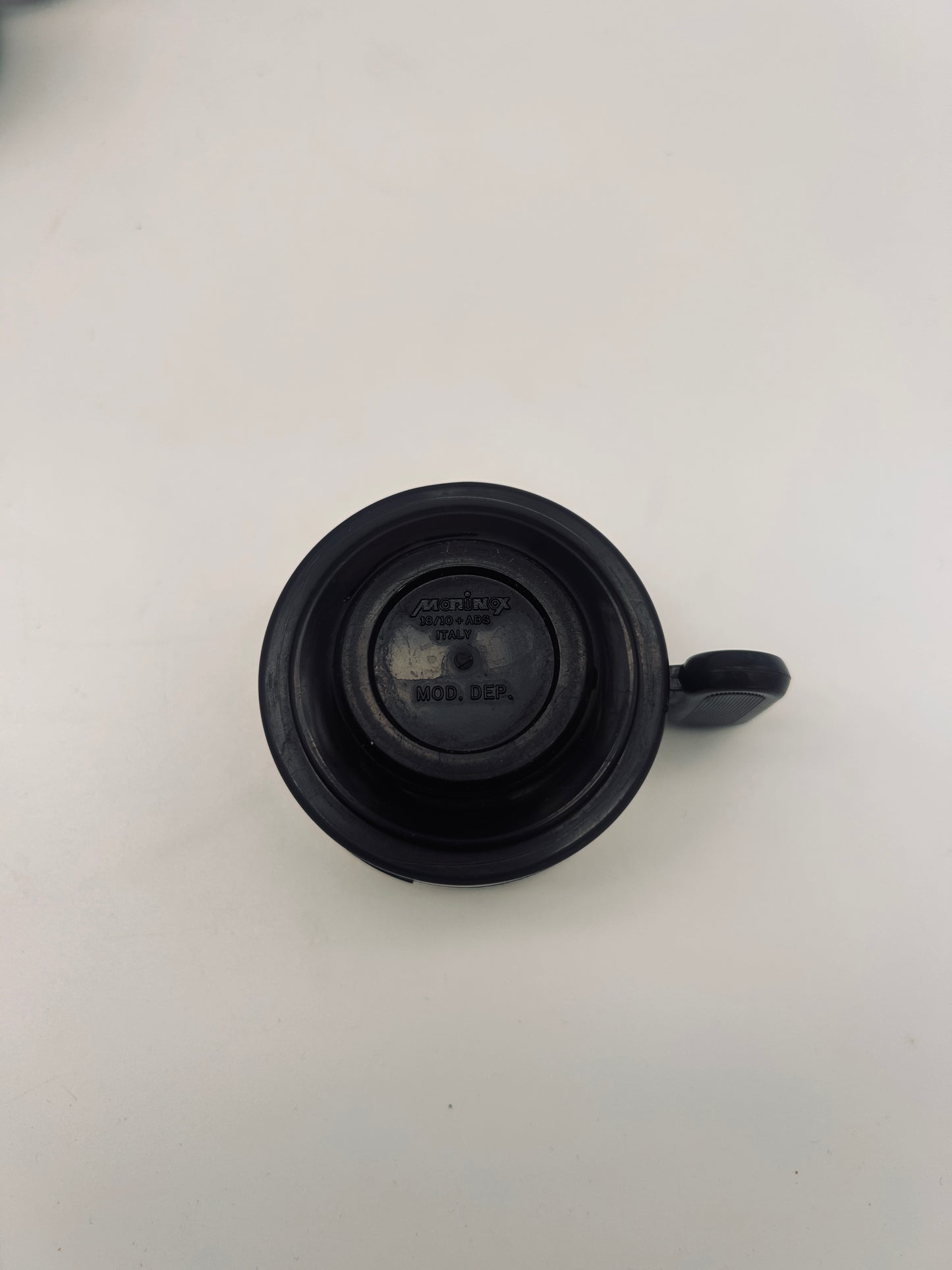 Tasses à café noires,space age, Morinox, Italie, 70s