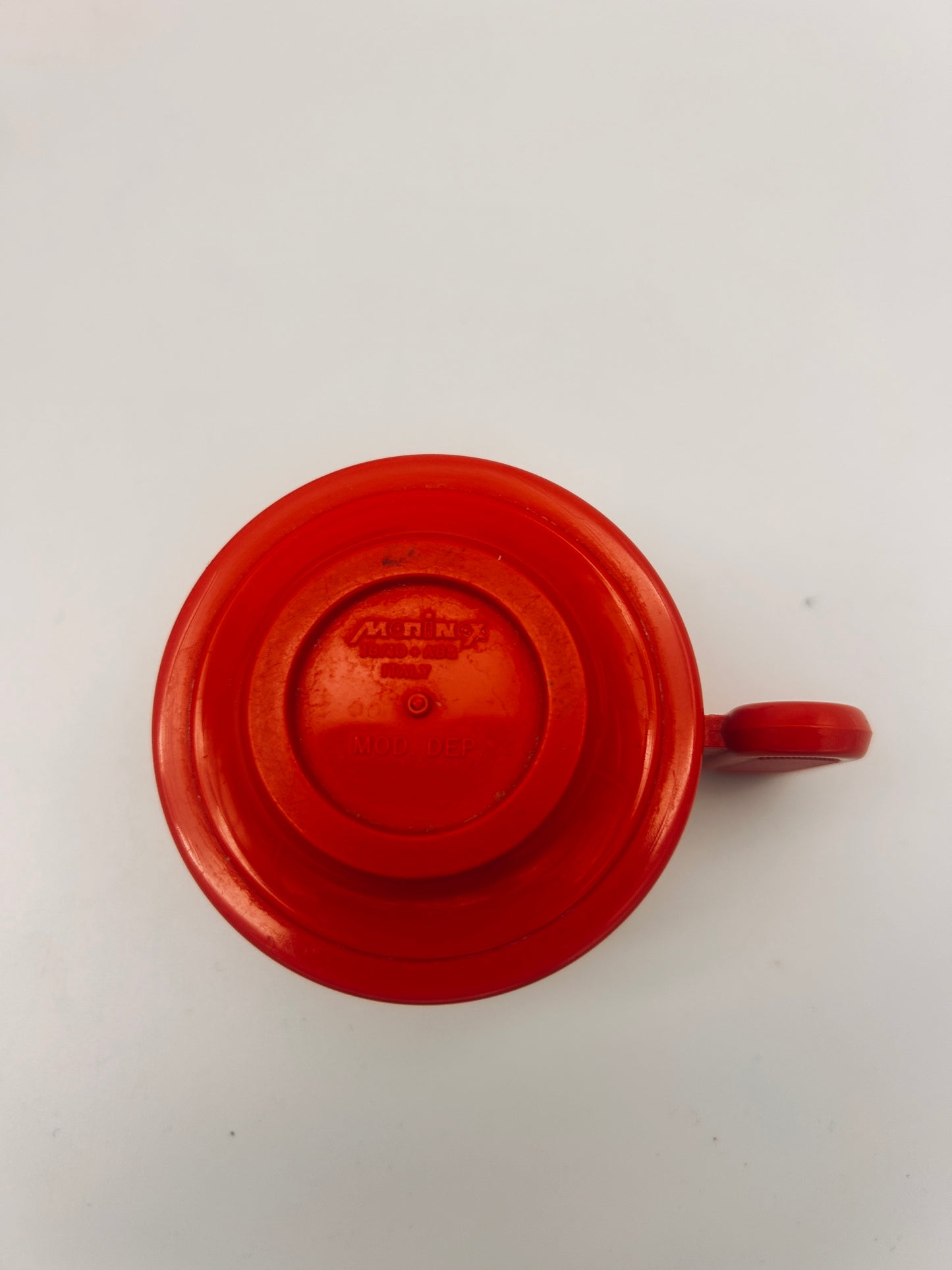 Tasses à café rouges,space age, Morinox, Italie, 70s