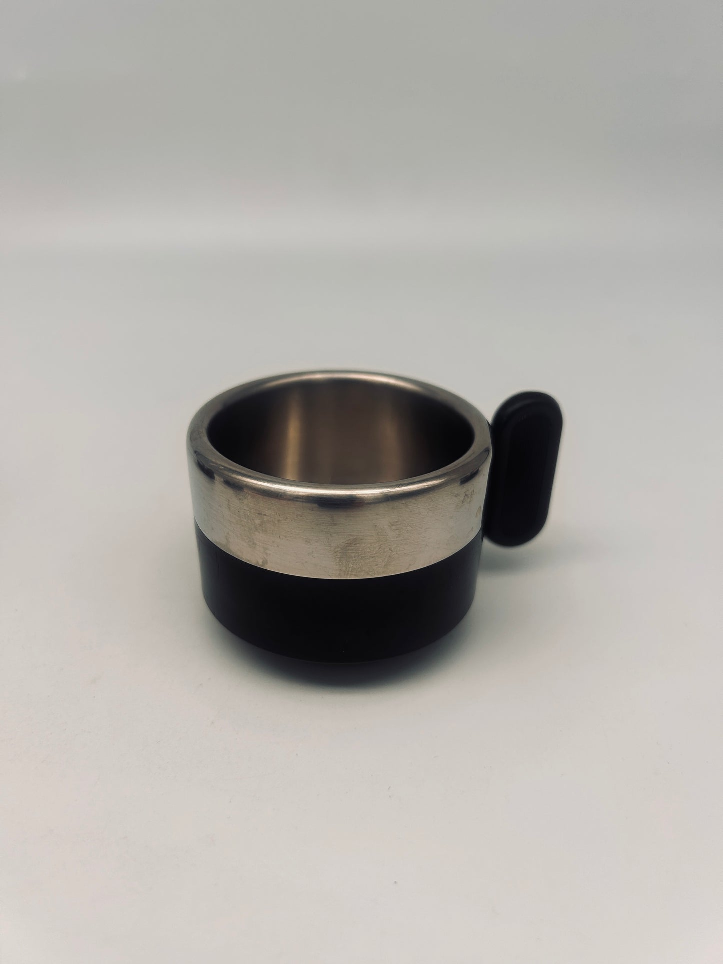 Tasses à café noires,space age, Morinox, Italie, 70s