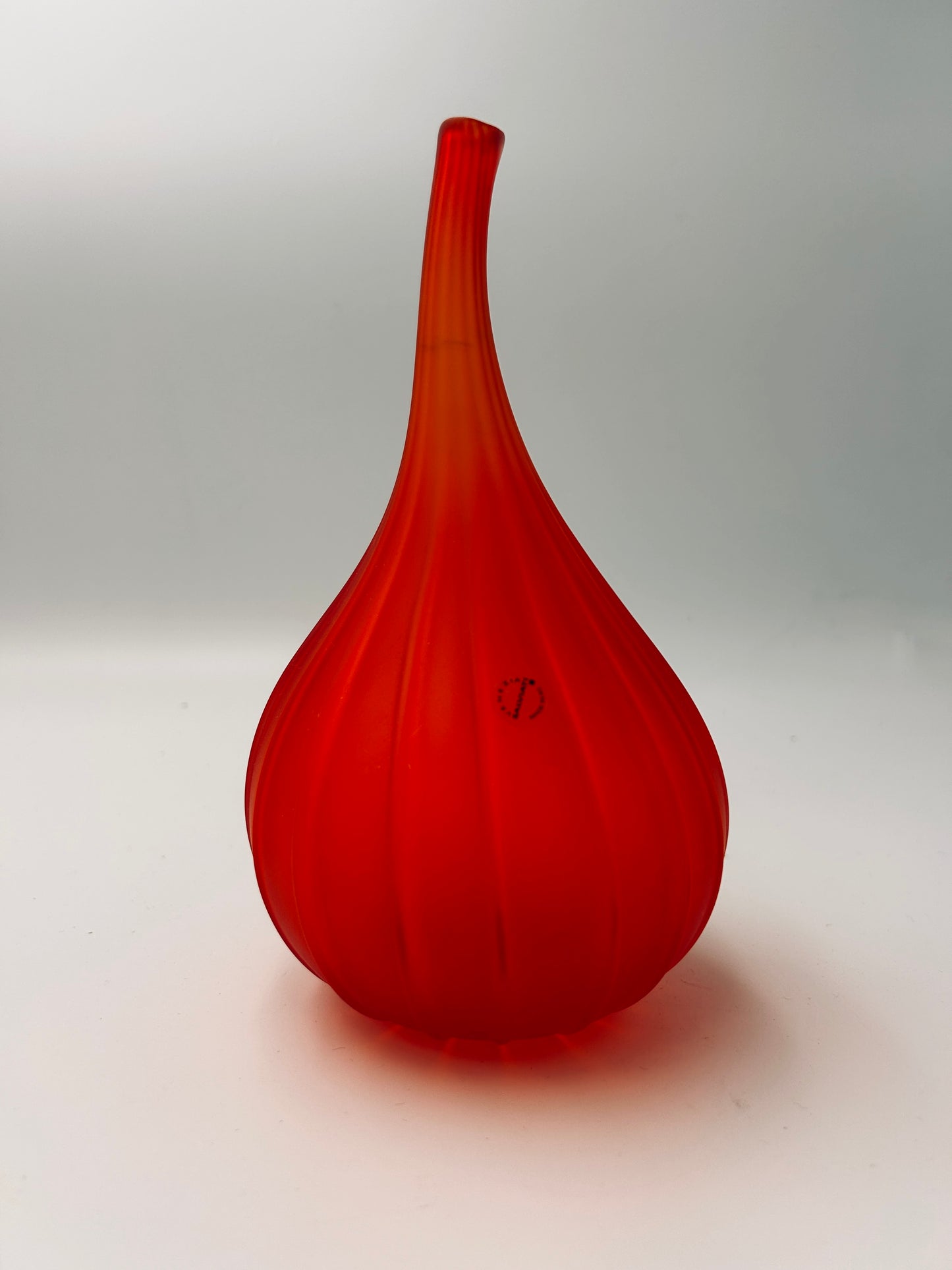 Vase Drop rouge, Verre de Murano, Salviati, Renzo Stellon, Italy 2004