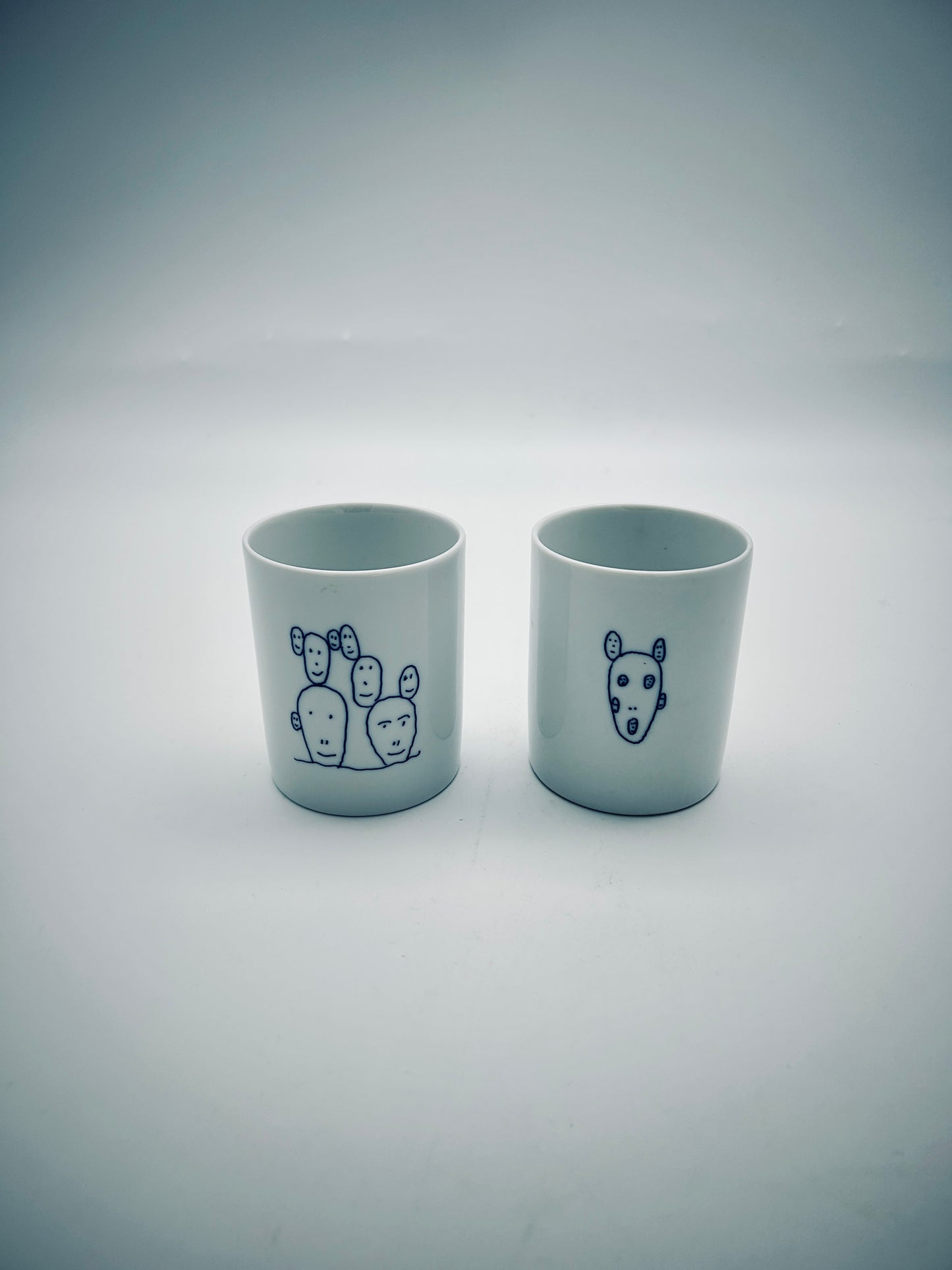 Set de 2 mugs 'Genetic Tales' Alessi, Andréa Branzi, Italie, 1998