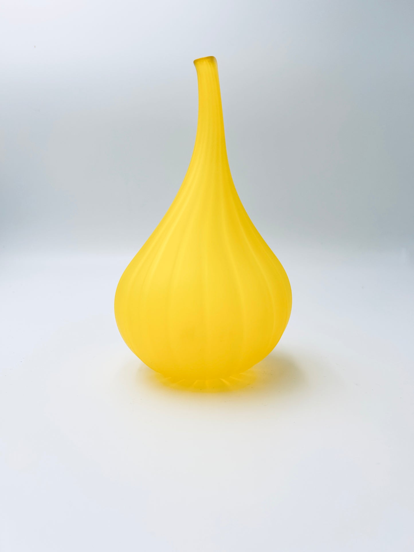 Vase Drop jaune, Verre de Murano, Salviati, R. Stellon, Italy 2004