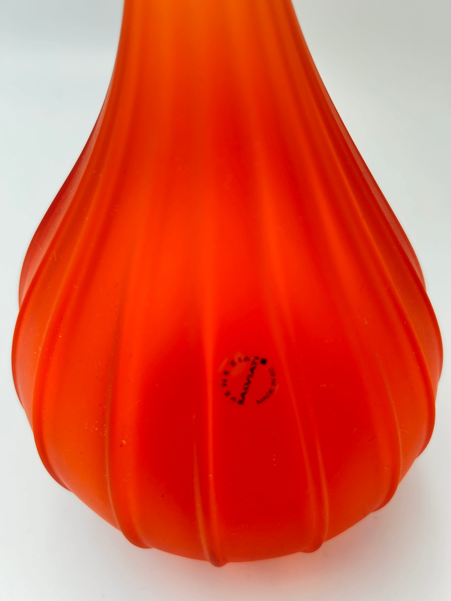 Vase Drop rouge, Verre de Murano, Salviati, Renzo Stellon, Italy 2004