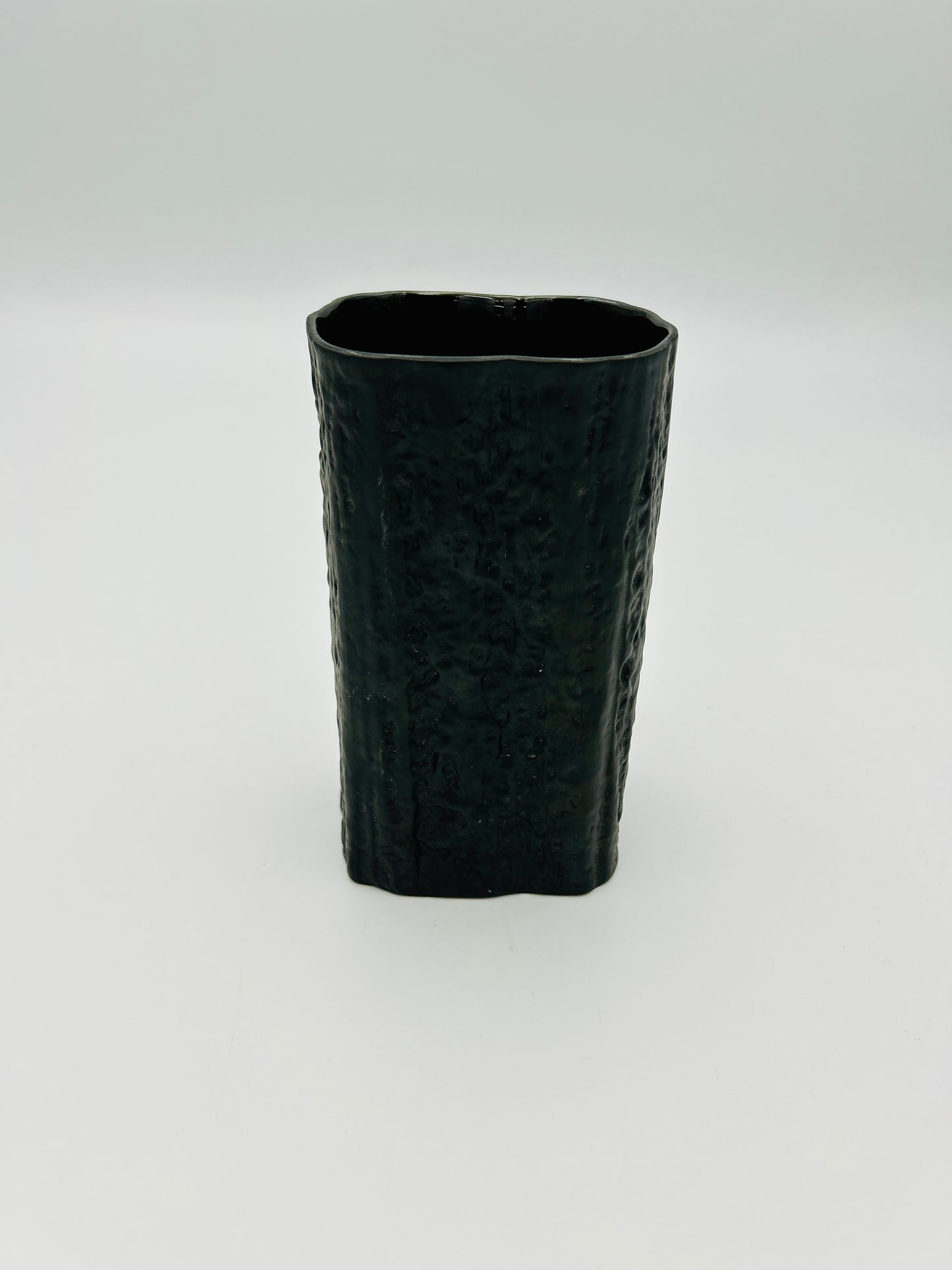 Vase Rosenthal noir, Studio-linie, Martin Freyer, Allemagne, 70s