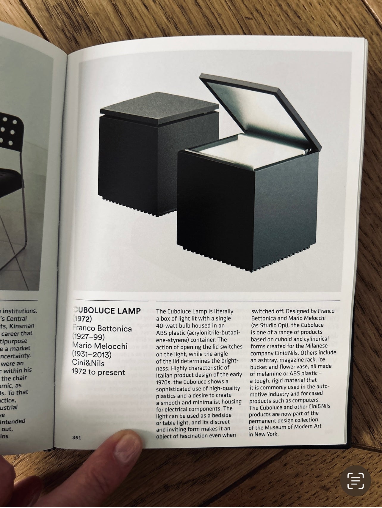 Lampe de table, Cuboluce,Franco Bettonica et Mario Melocchi, Cini&Nils, 70s