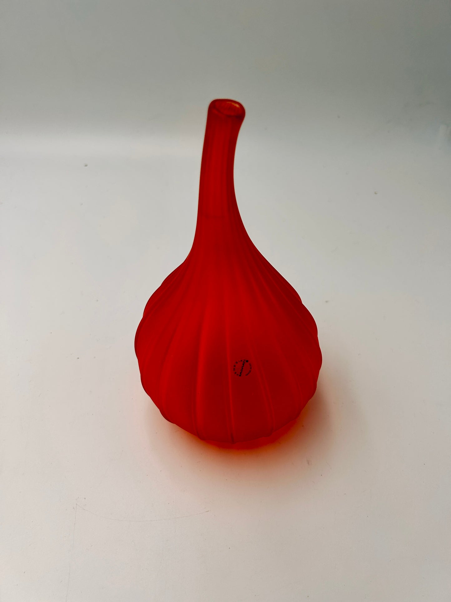 Vase Drop rouge, Verre de Murano, Salviati, Renzo Stellon, Italy 2004
