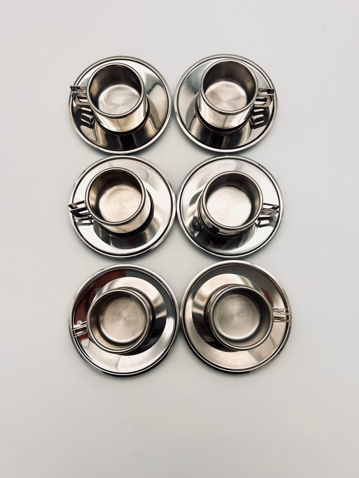 Tasses à café en inox, Casalinghi, Italie, 70s
