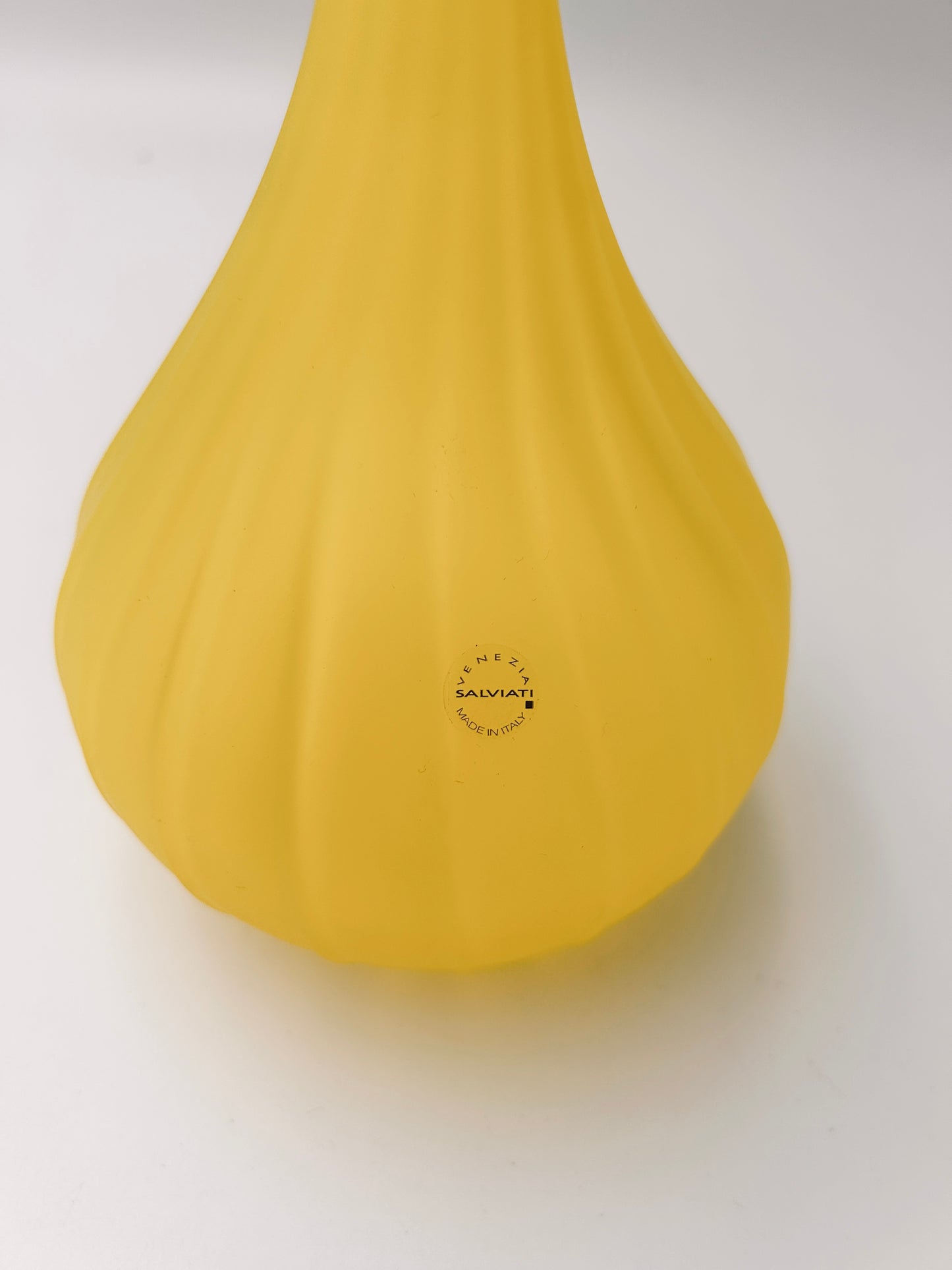 Vase Drop jaune, Verre de Murano, Salviati, R. Stellon, Italy 2004