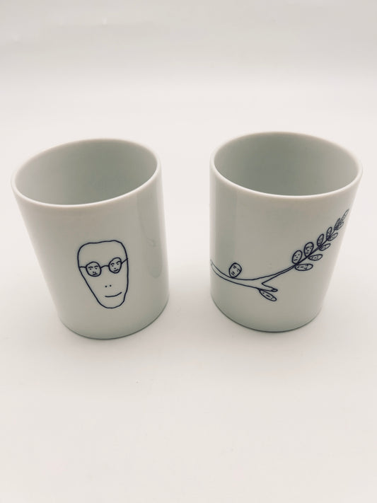 Set de 2 mugs 'Genetic Tales' Alessi, Andréa Branzi, Italie, 1998