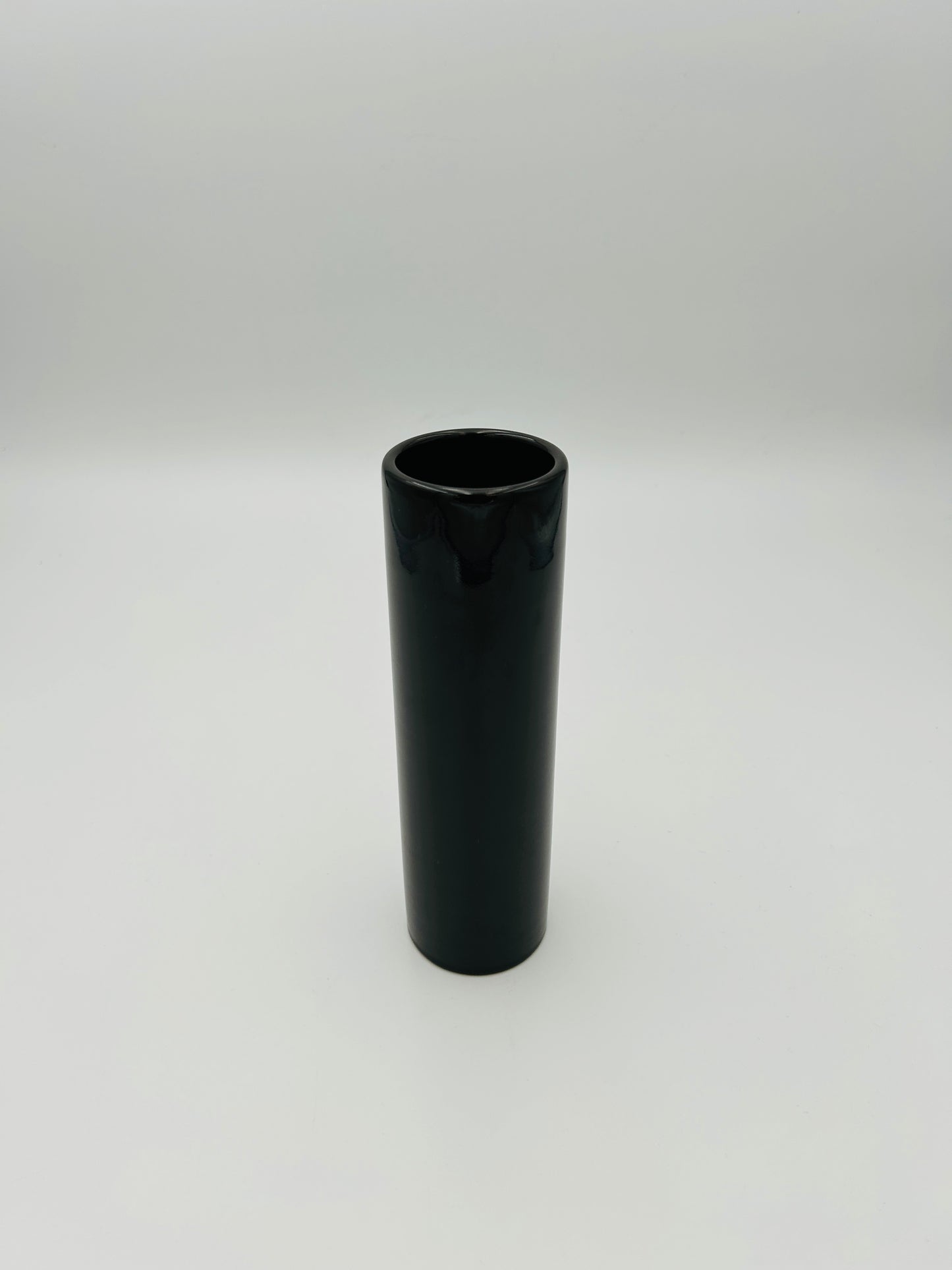 Vase cylindre marron, Sicart Cartigliano, Italie, 70s