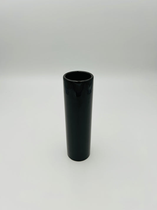 Vase  cylindre marron, Sicart Cartigliano, Italie, 70s