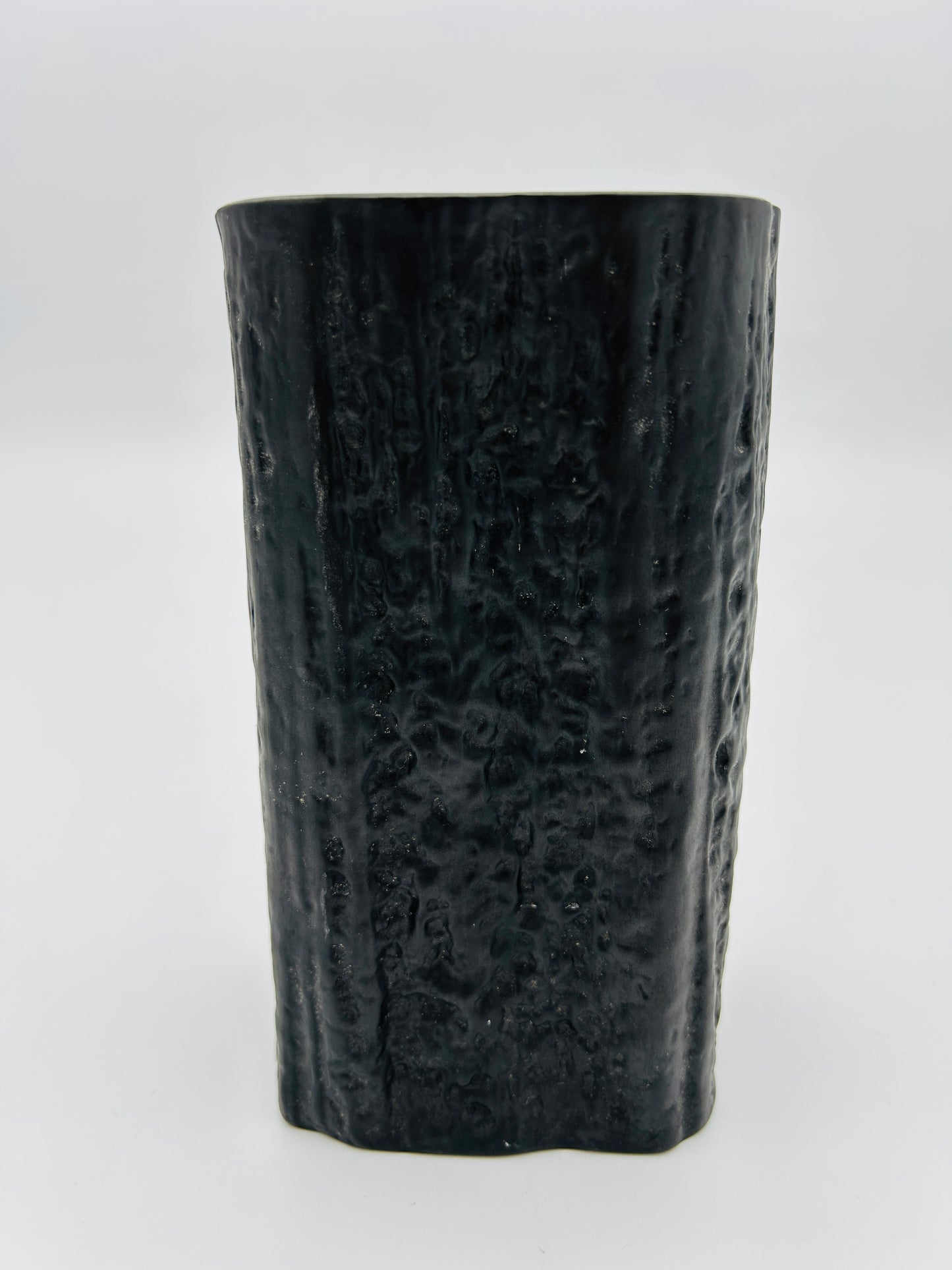 Vase Rosenthal noir, Studio-linie, Martin Freyer, Allemagne, 70s