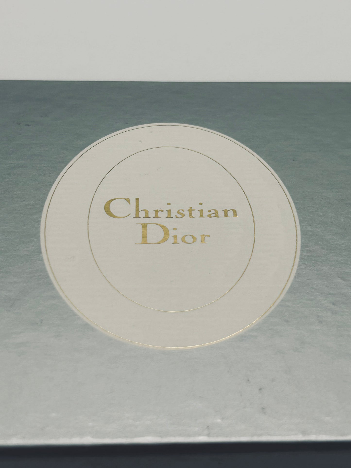Boite bleue en cristal, motif cannage, Christian Dior, 70s