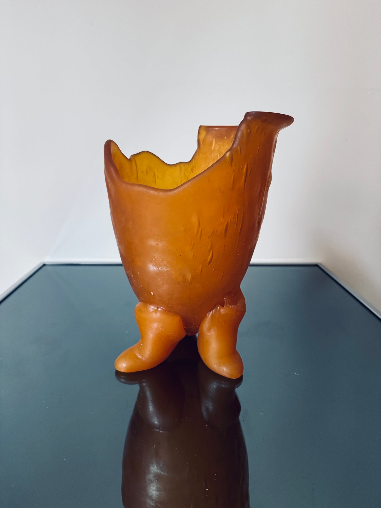 Vase ocre par Gaetano Pesce, 1ère Edition, Fish Design, 90s