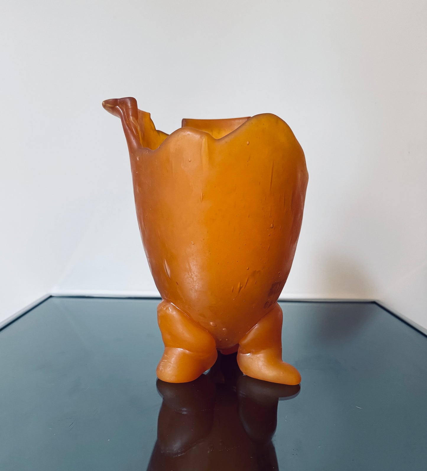 Vase ocre par Gaetano Pesce, 1ère Edition, Fish Design, 90s