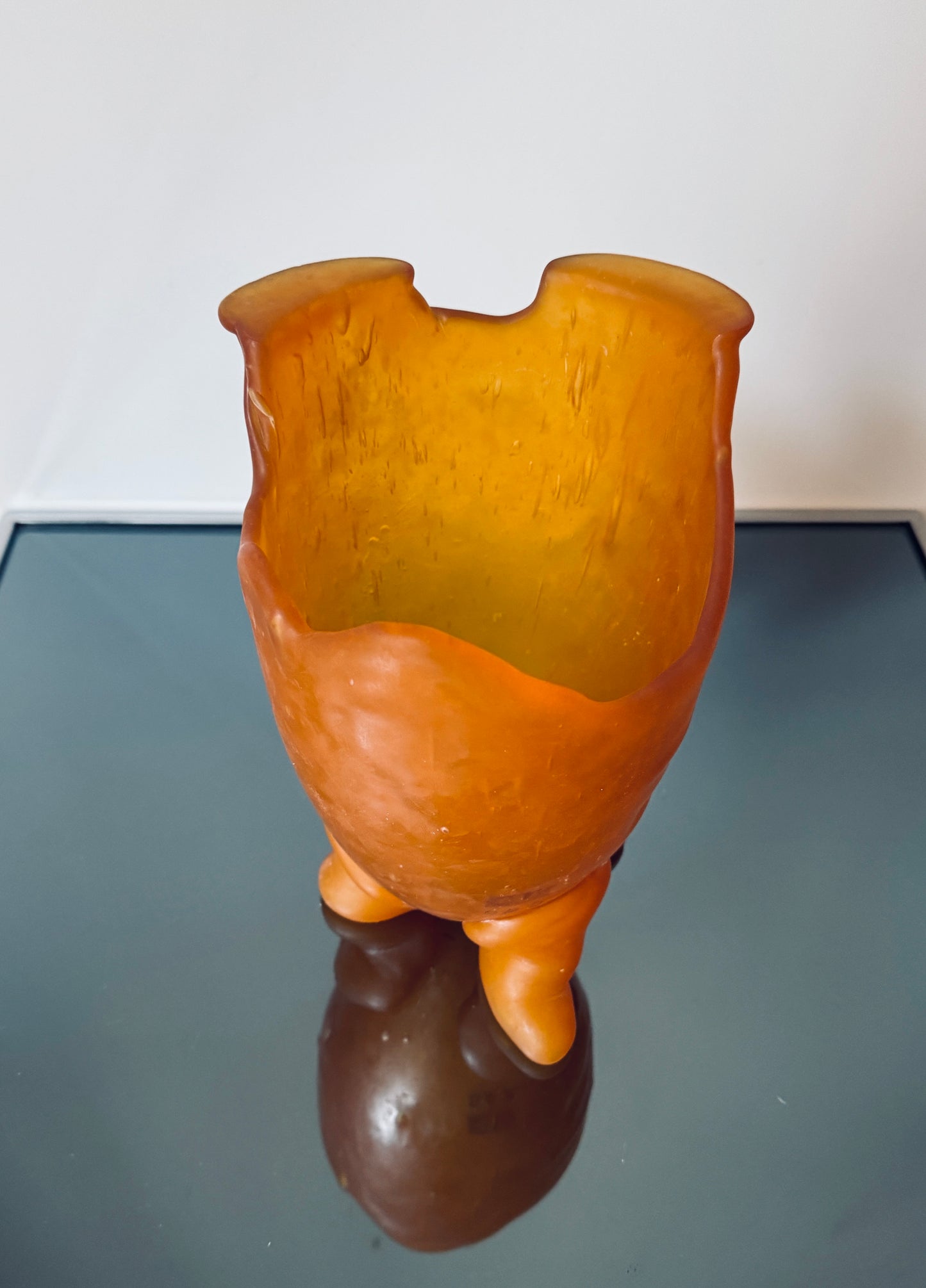 Vase ocre par Gaetano Pesce, 1ère Edition, Fish Design, 90s