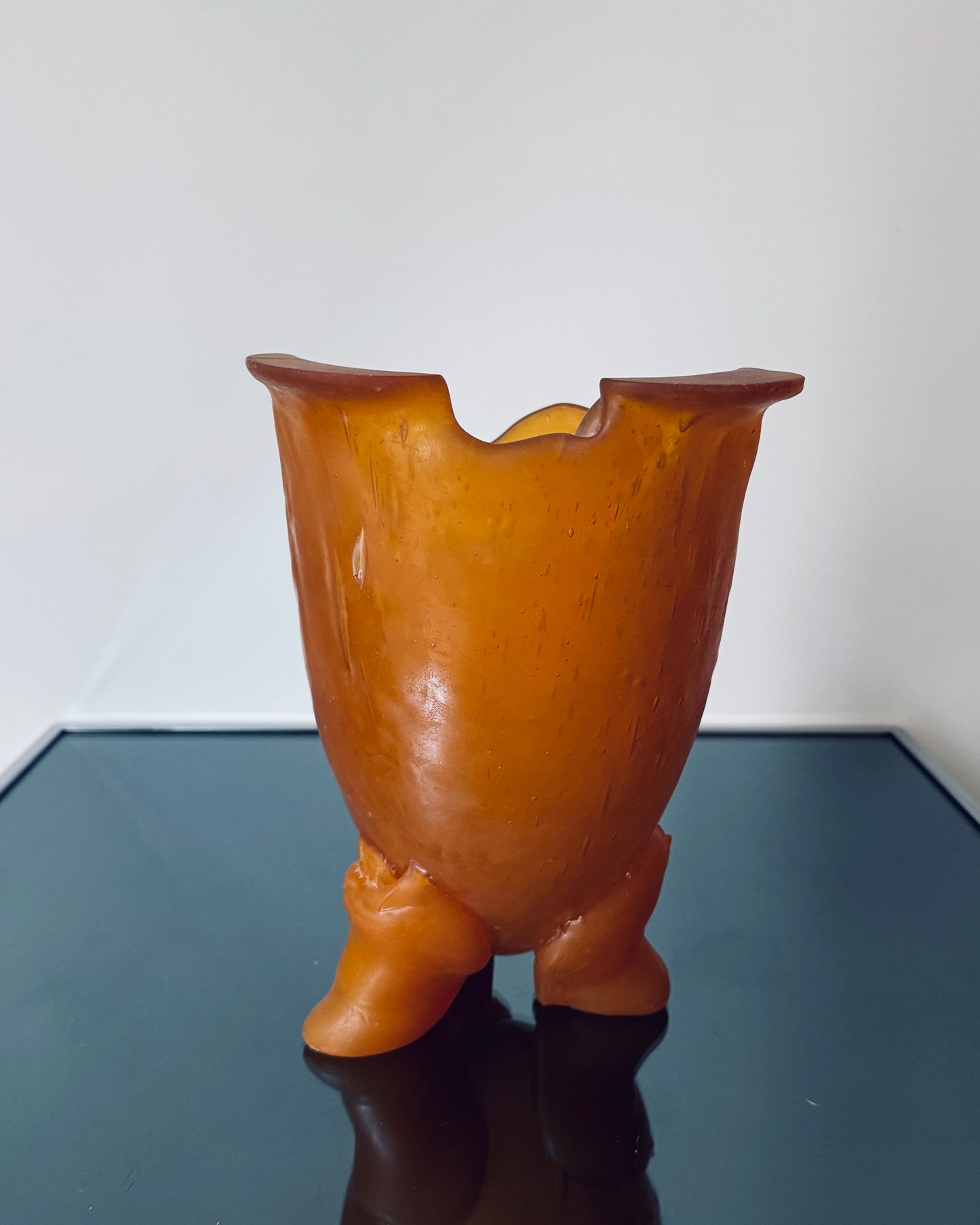 Vase ocre par Gaetano Pesce, 1ère Edition, Fish Design, 90s