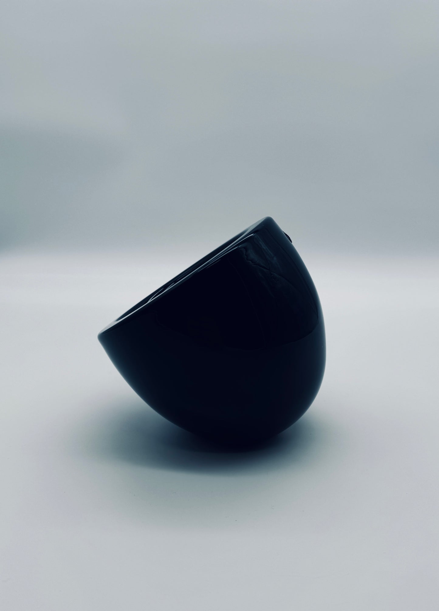 Vide poche verre de murano noir, Alfredo Barbini, 70s