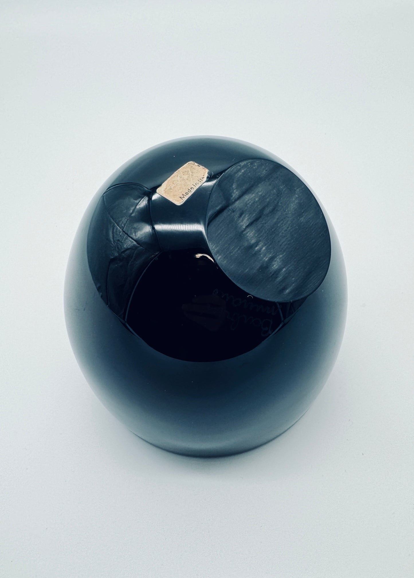 Vide poche verre de murano noir, Alfredo Barbini, 70s