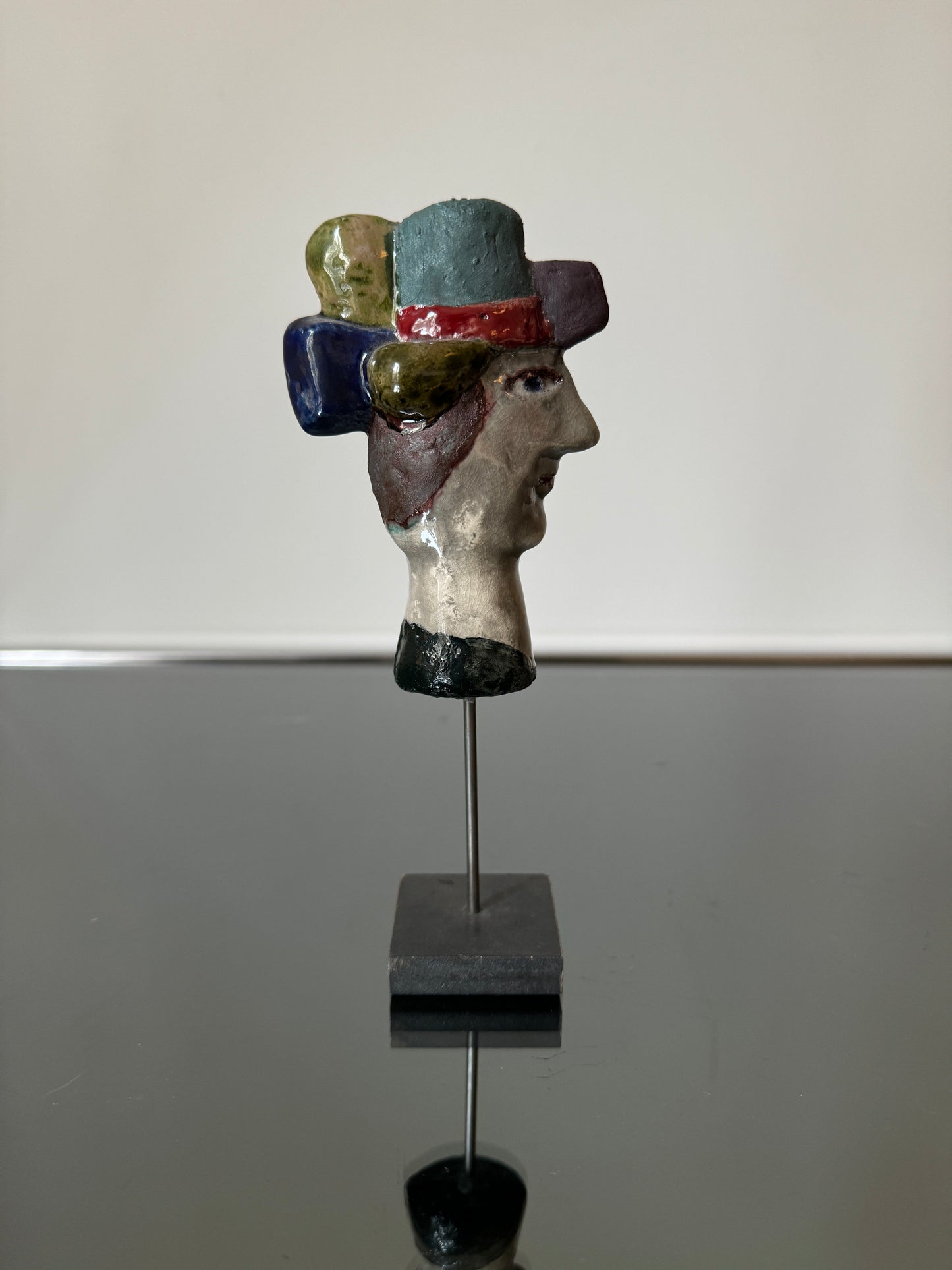 Sculpture en céramique, Profil d’homme, Roger Capron, 60s