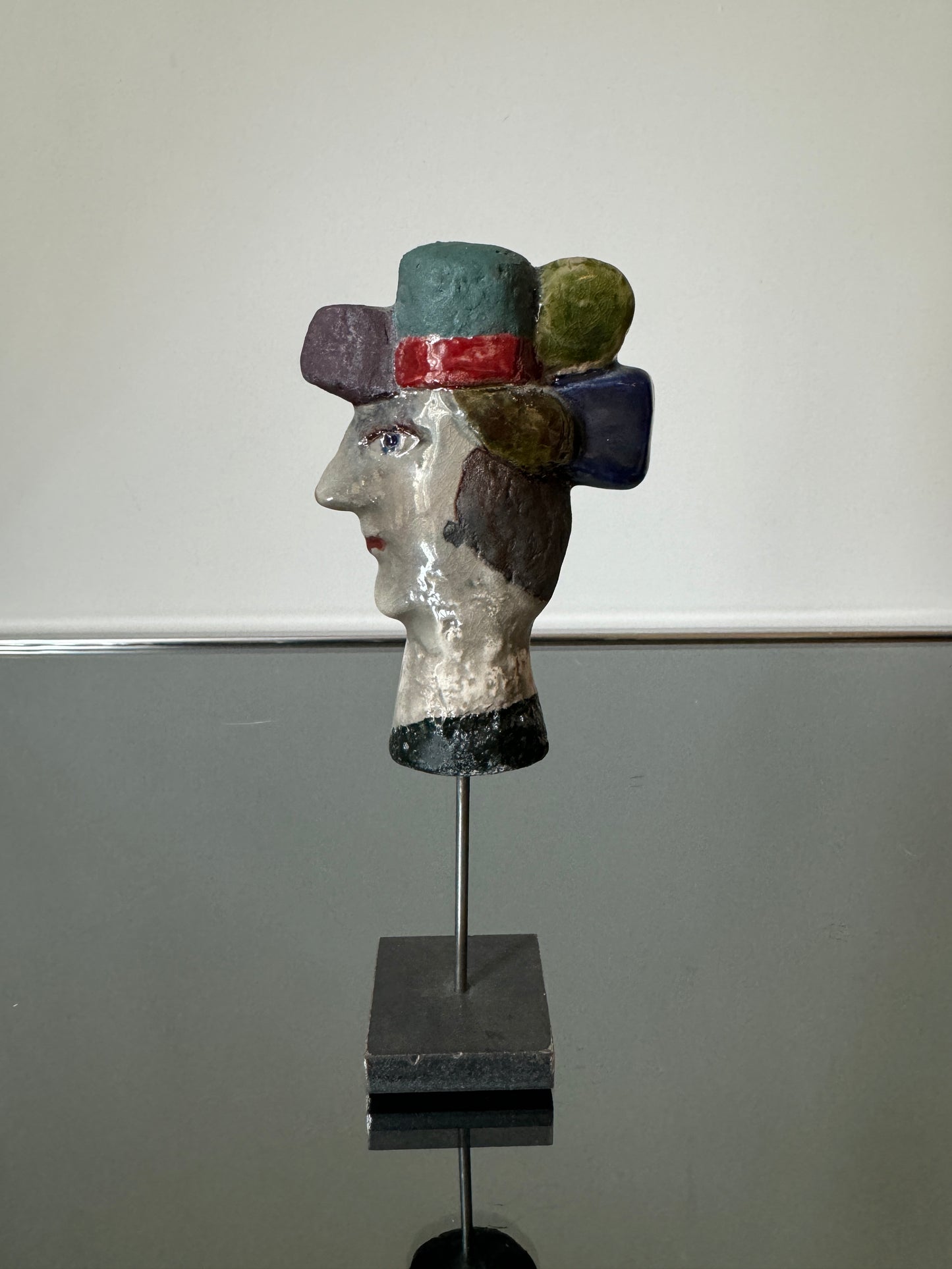 Sculpture en céramique, Profil d’homme, Roger Capron, 60s