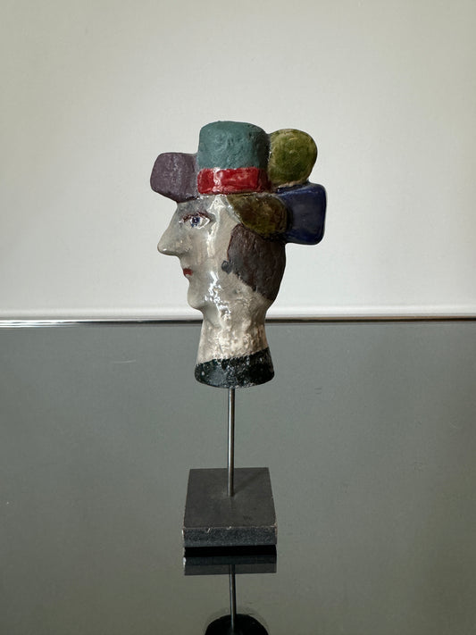 Sculpture en céramique, Profil d’homme, Roger Capron, 60s