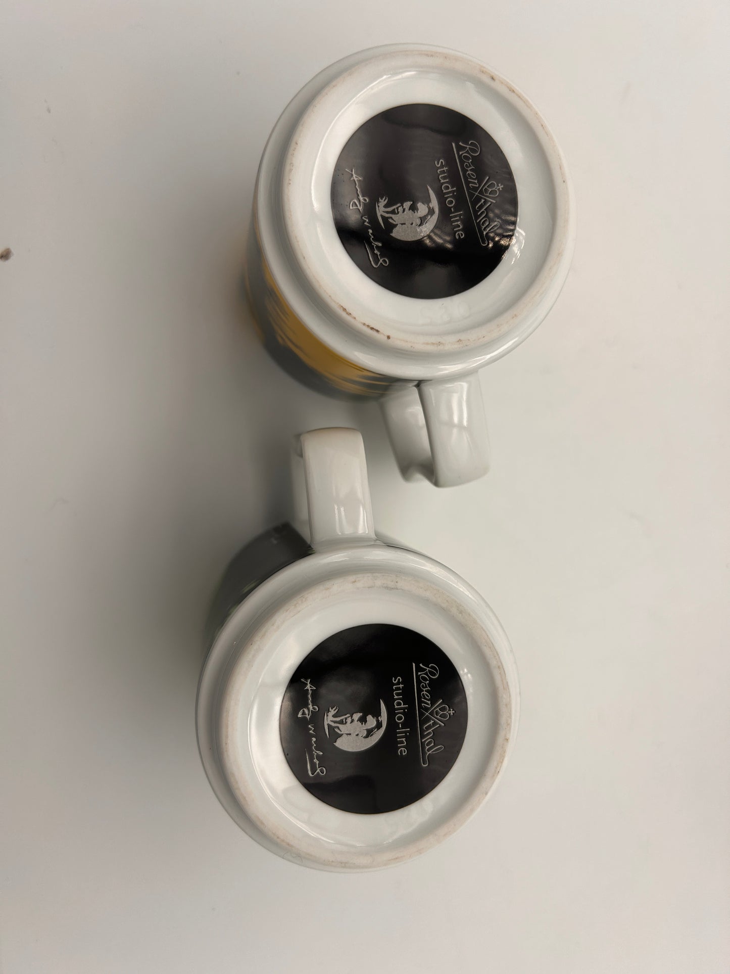 Duo de Mugs Rosenthal Studio-line, Andy Warhol, Allemagne, 80s