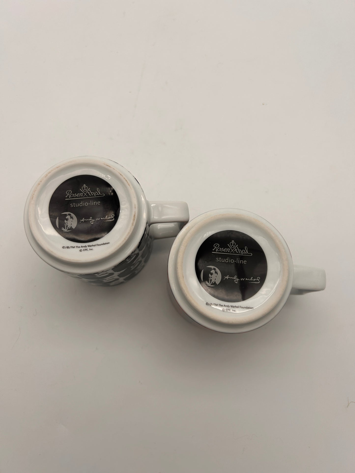 Duo de Mugs Elvis Presley Rosenthal Studio-line, Andy Warhol, Allemagne, 80s
