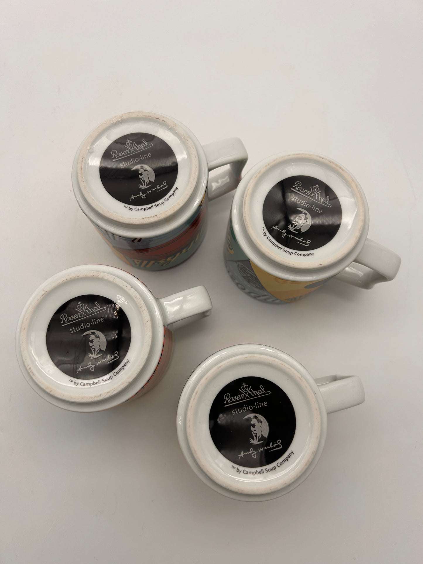Set de Mugs Campbell's Soup, Andy Warhol, Rosenthal, 80s