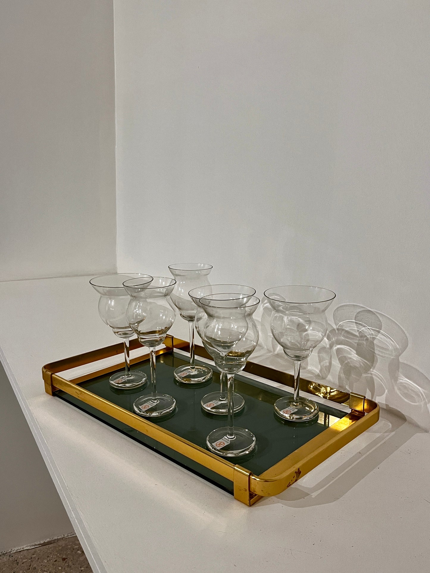 Verres à vin blanc, Arnolfo Di Cambio, "Vignoble", 70s